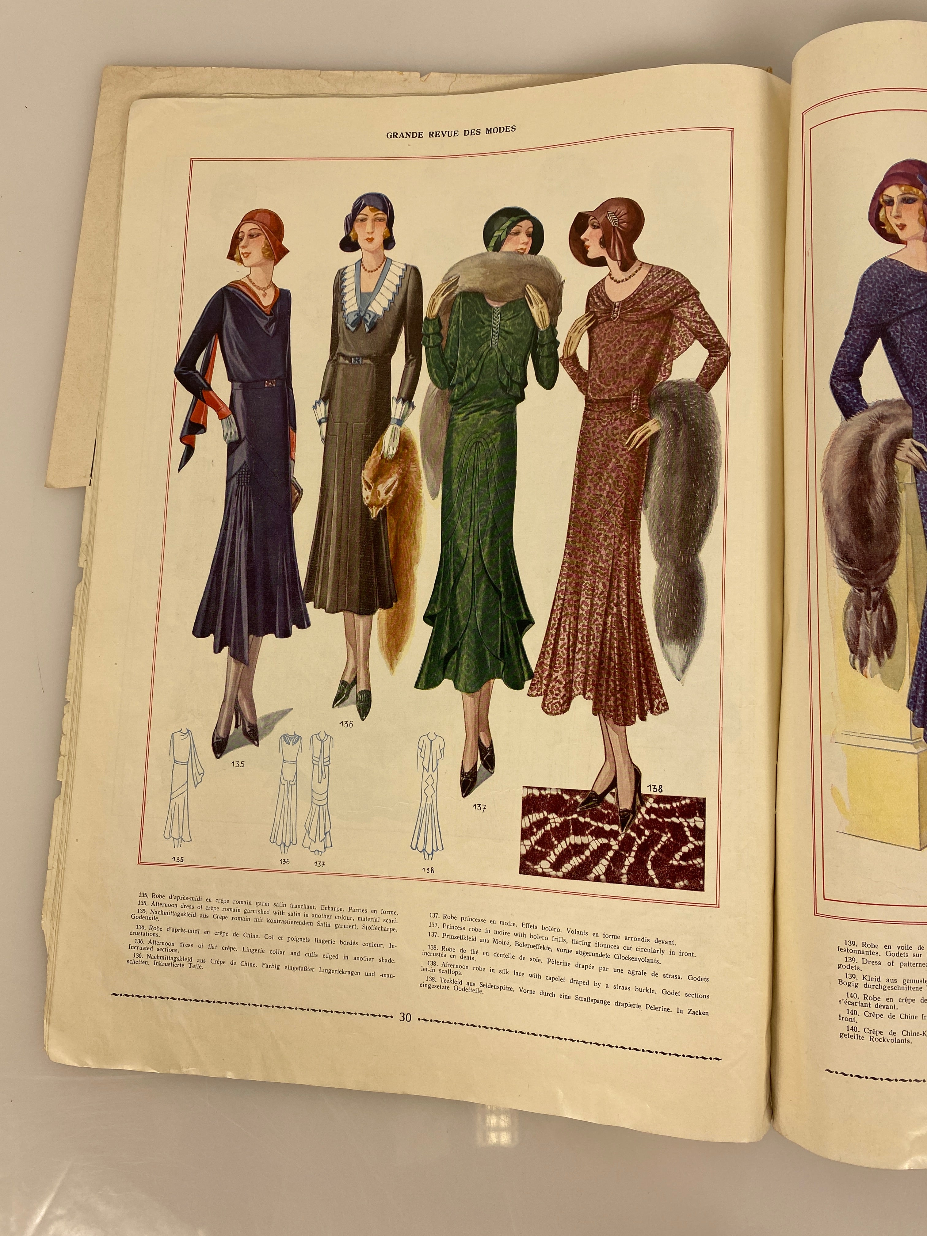 Grande Revue des Modes vintage French fashion periodical 1931