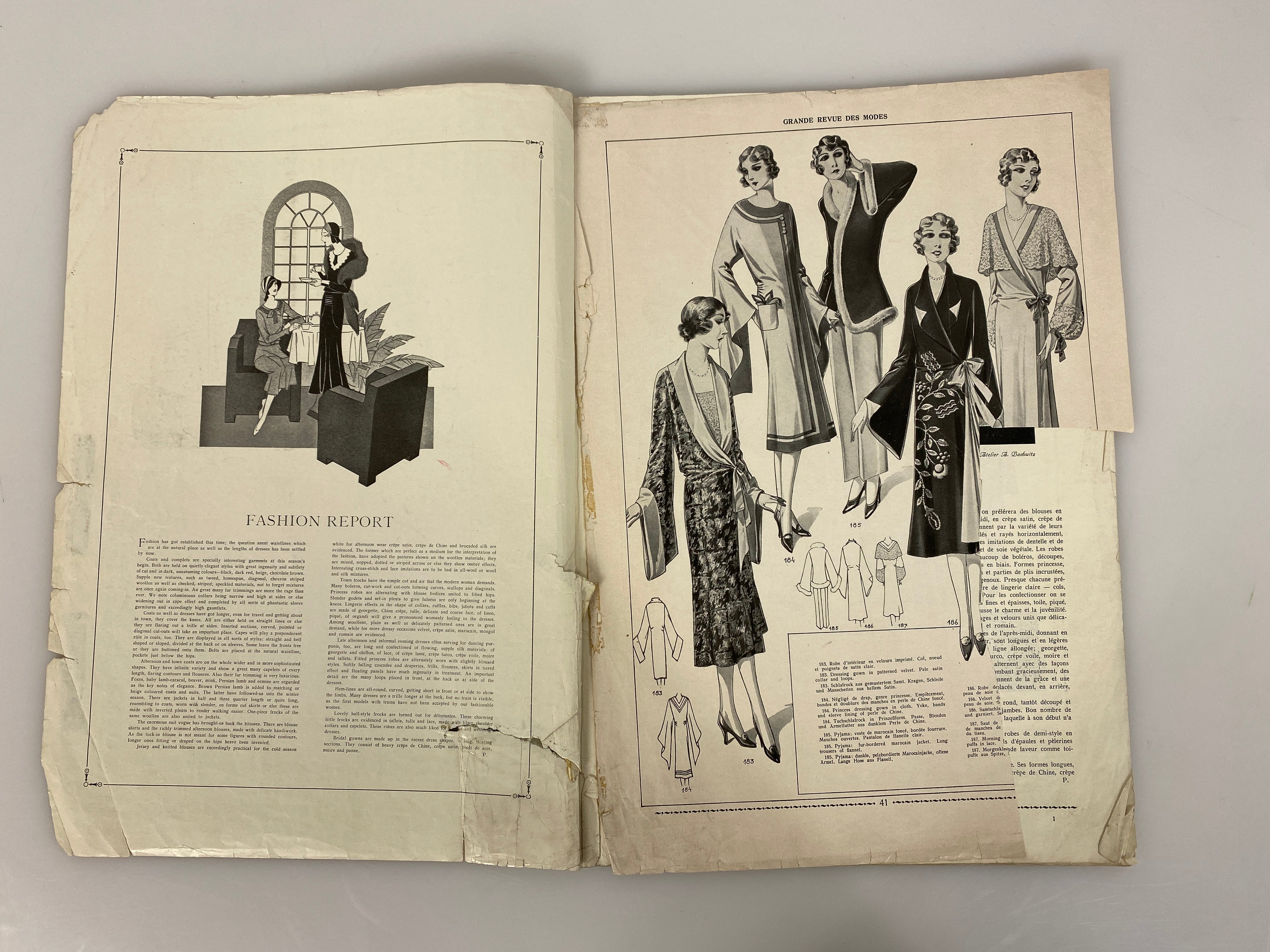 Grande Revue des Modes vintage French fashion periodical 1931