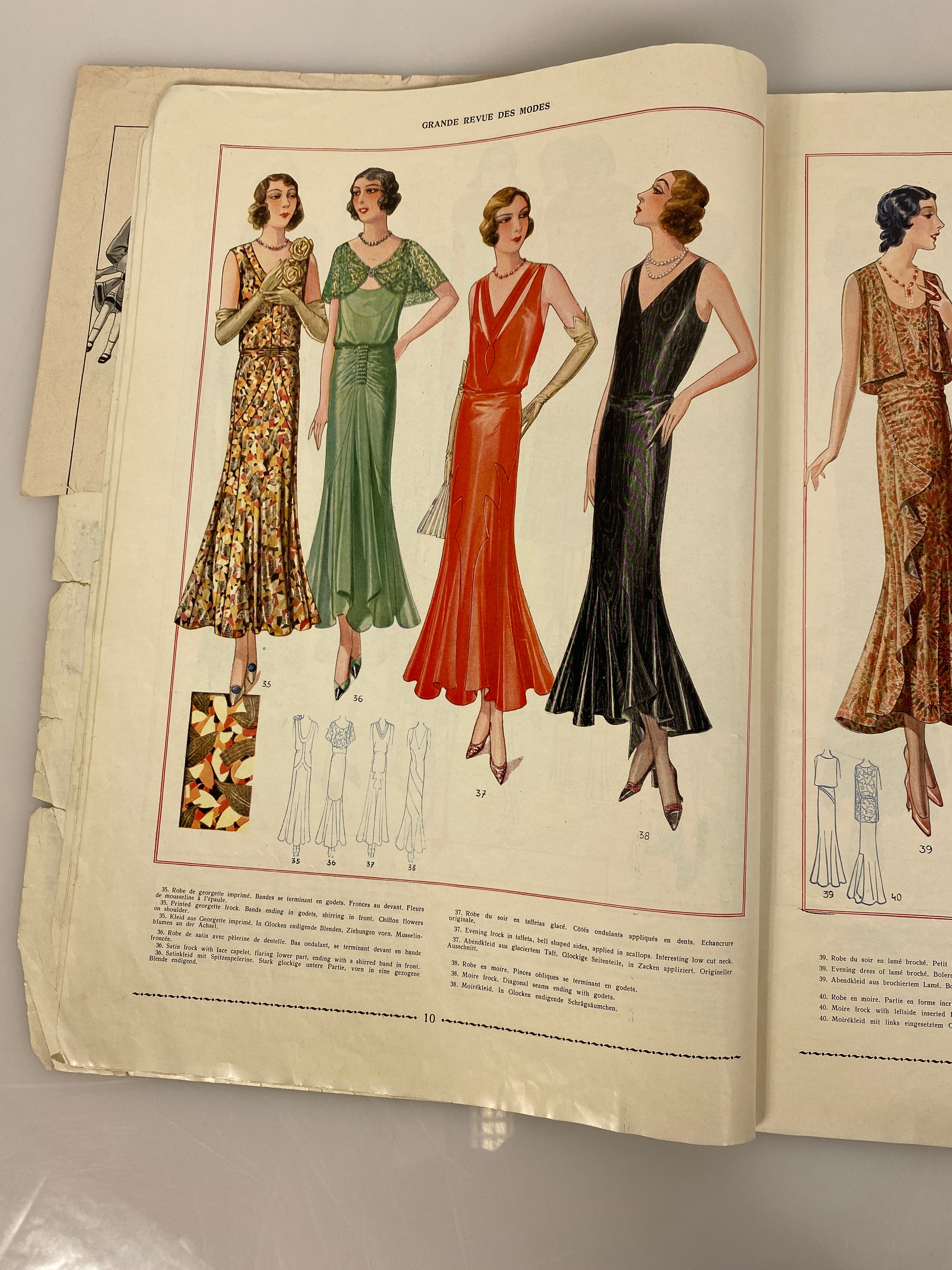 Grande Revue des Modes vintage French fashion periodical 1931
