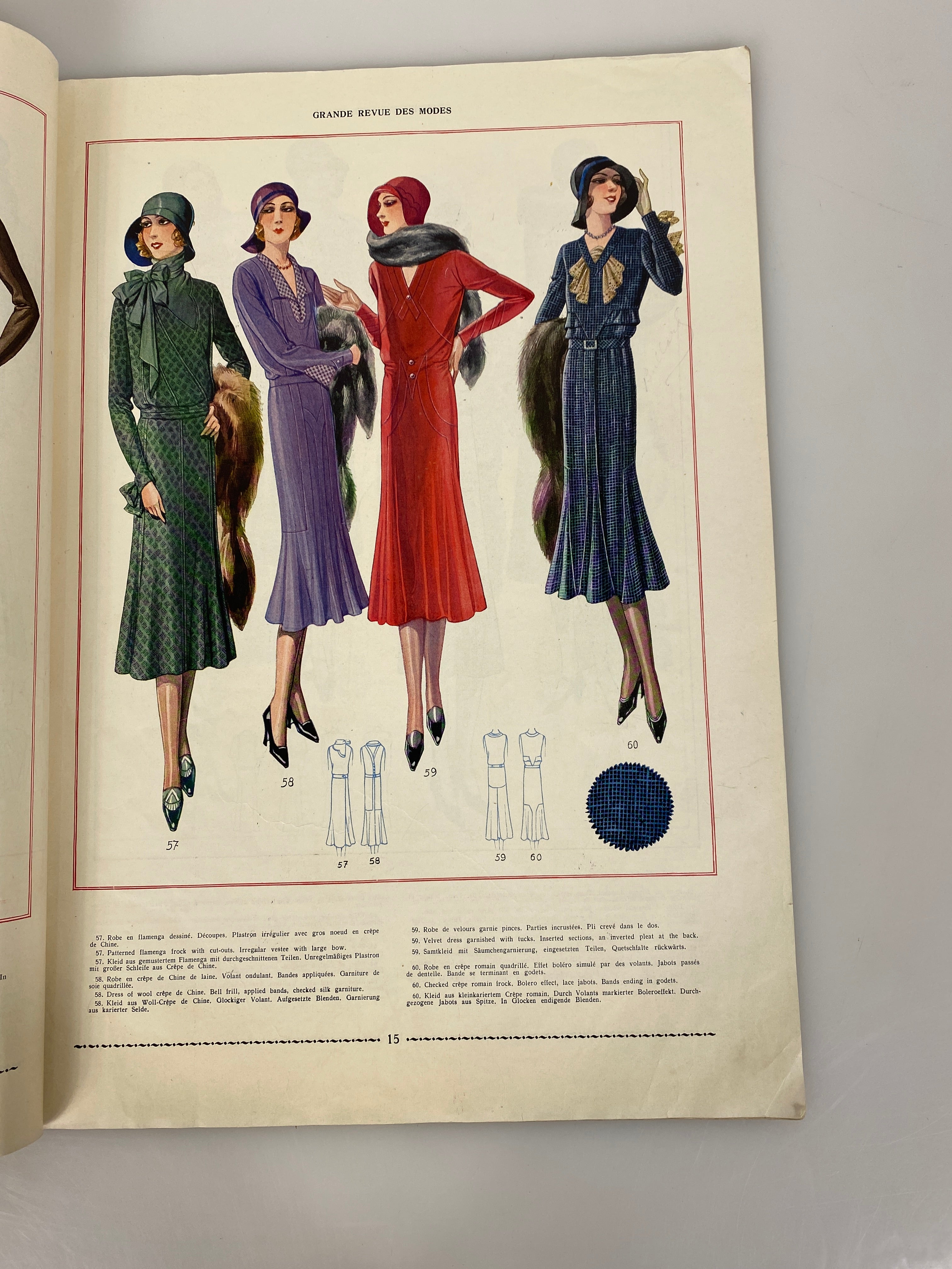 Grande Revue des Modes vintage French fashion periodical 1931
