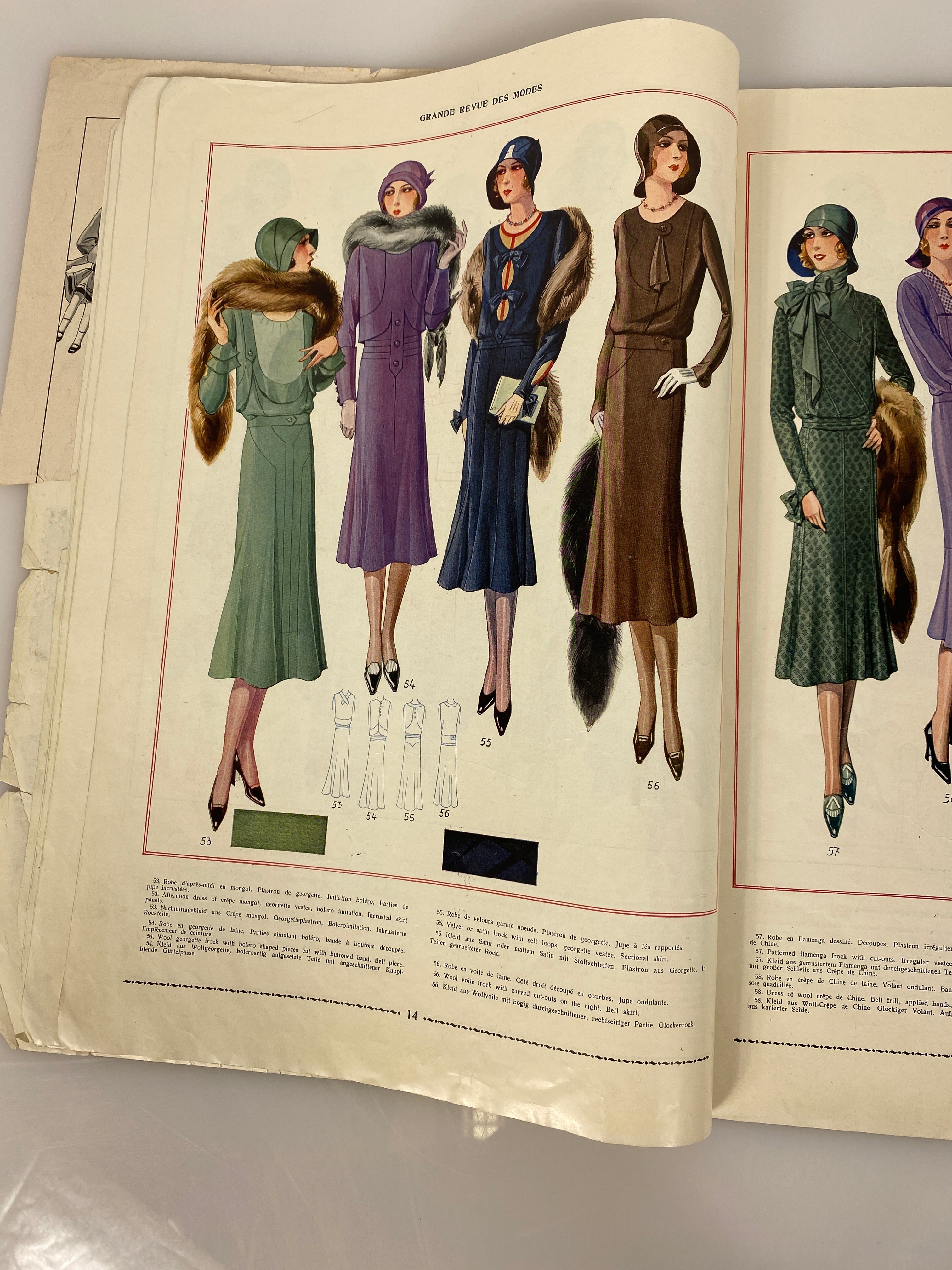 Grande Revue des Modes vintage French fashion periodical 1931