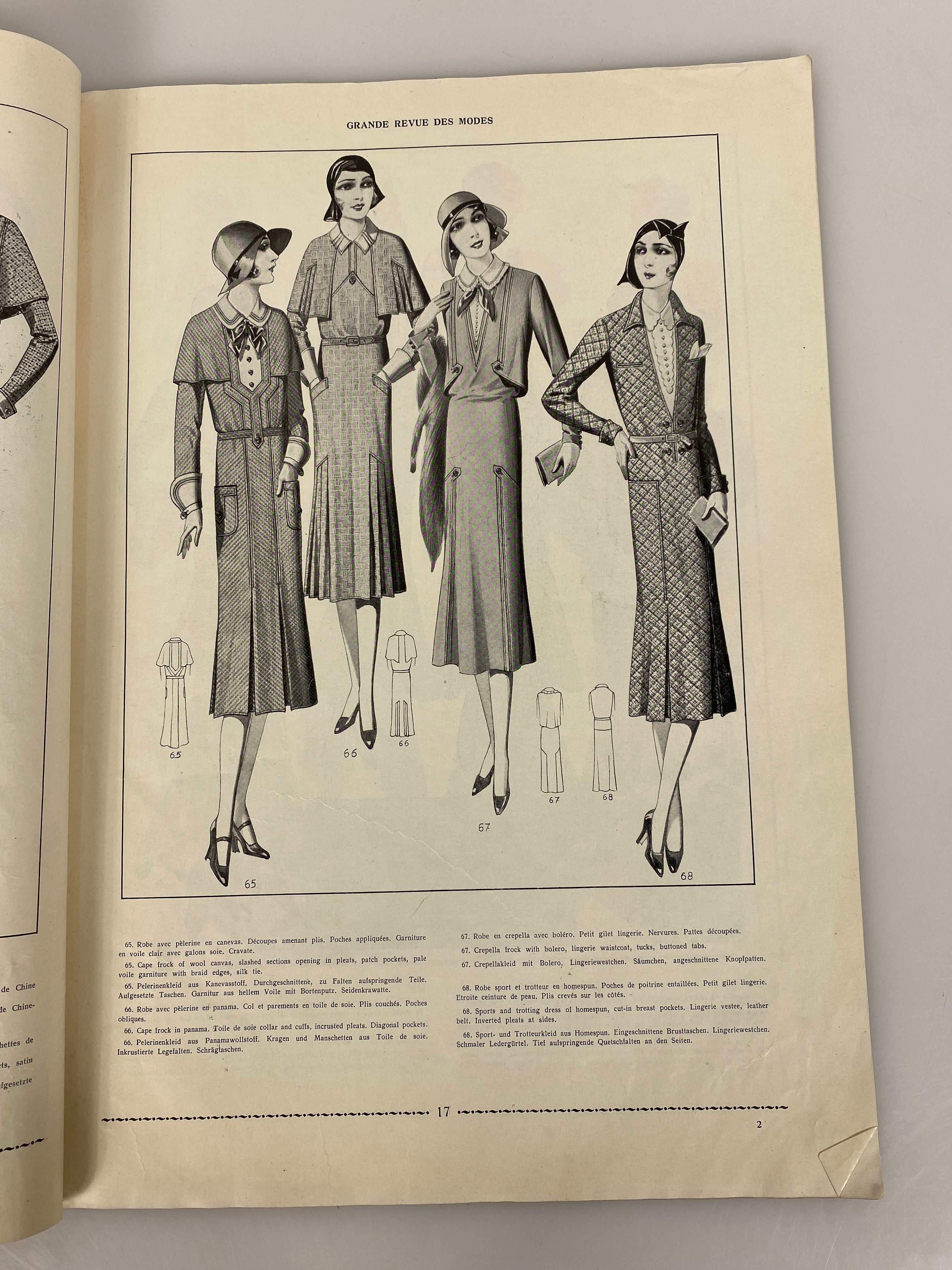 Grande Revue des Modes vintage French fashion periodical 1931