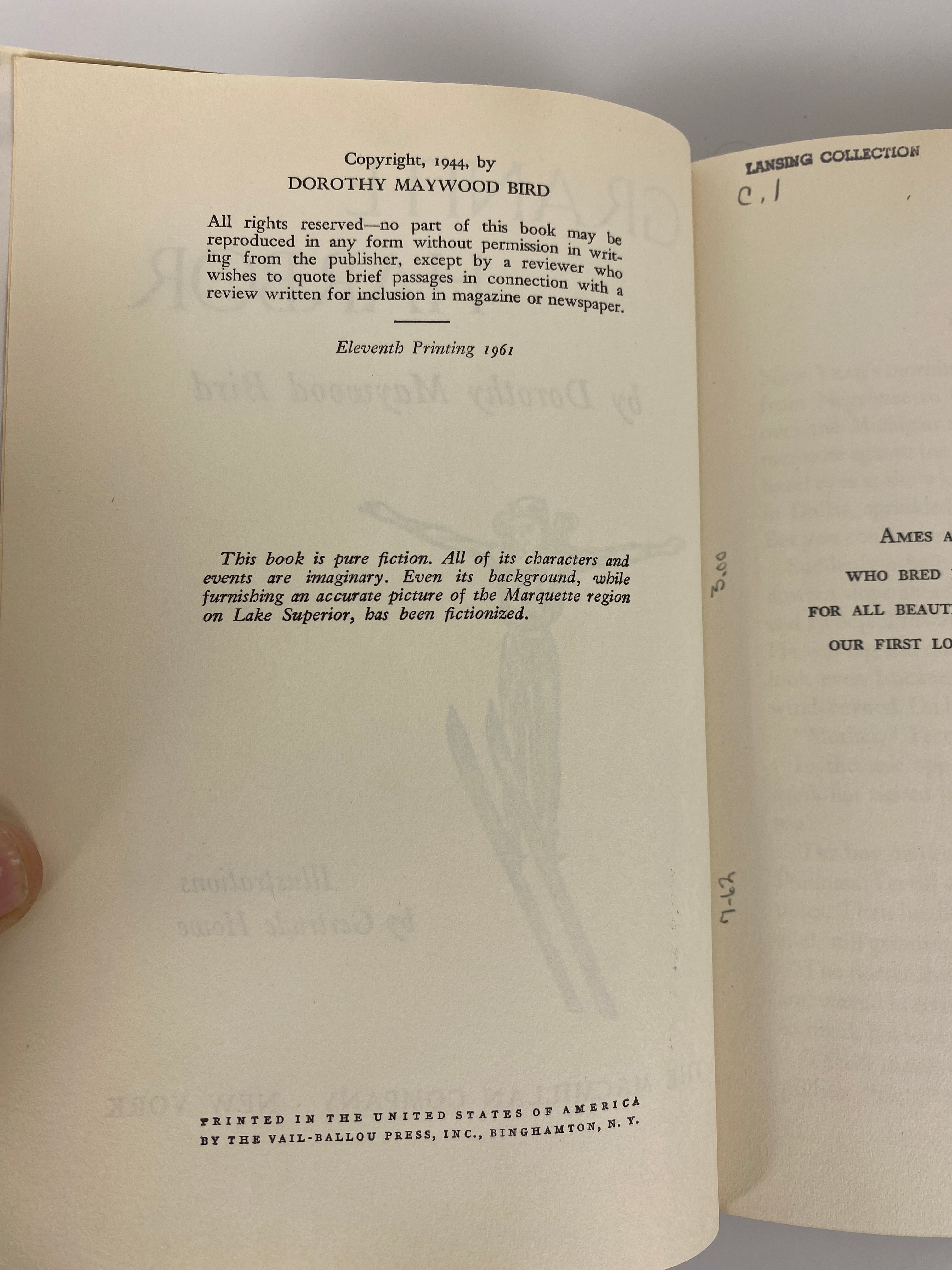 Granite Harbor Dorothy Maywood Bird HC 1961