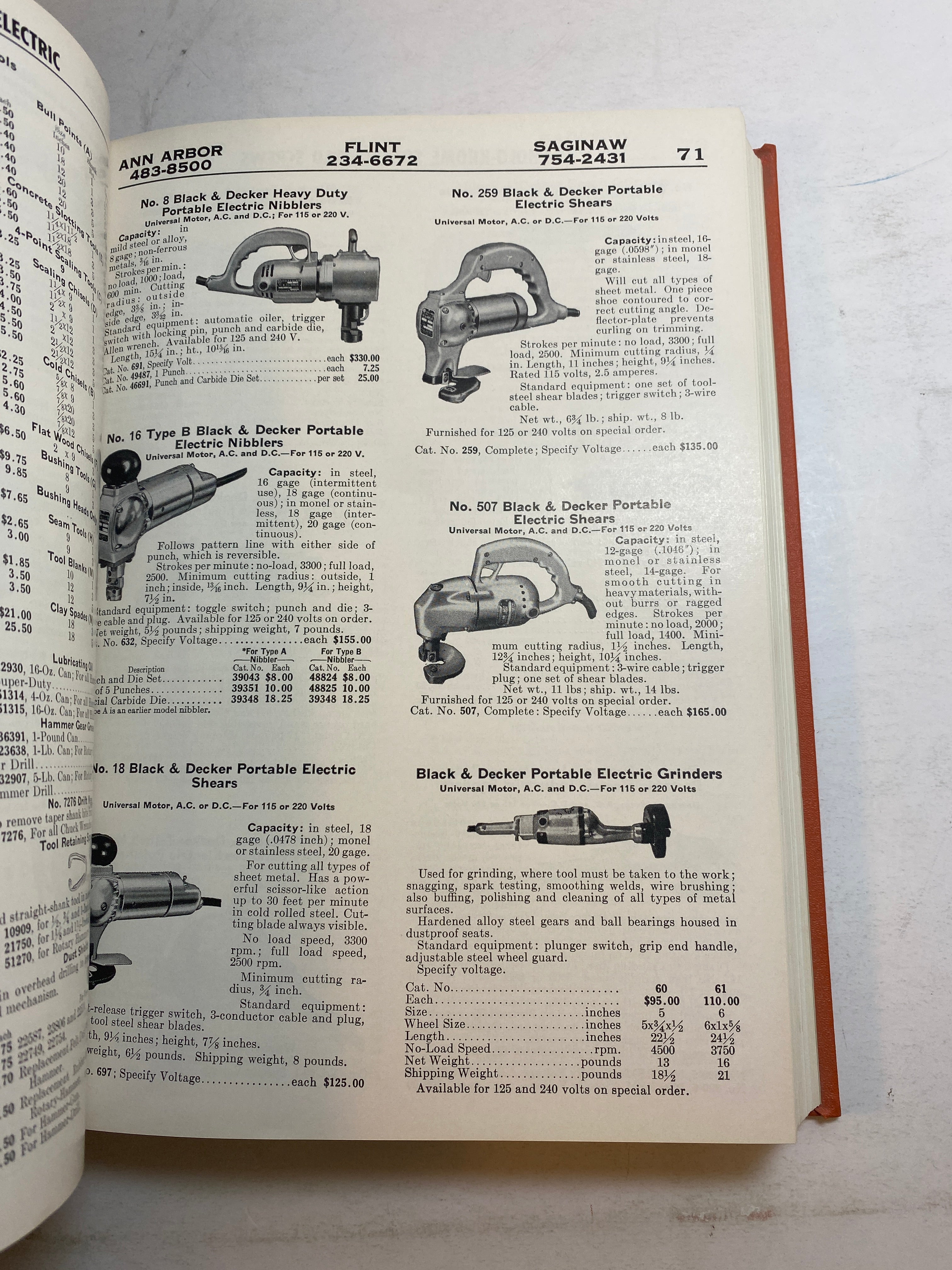 Gransden Hall Flint Michigan Machine Tool Catalog HC 1965