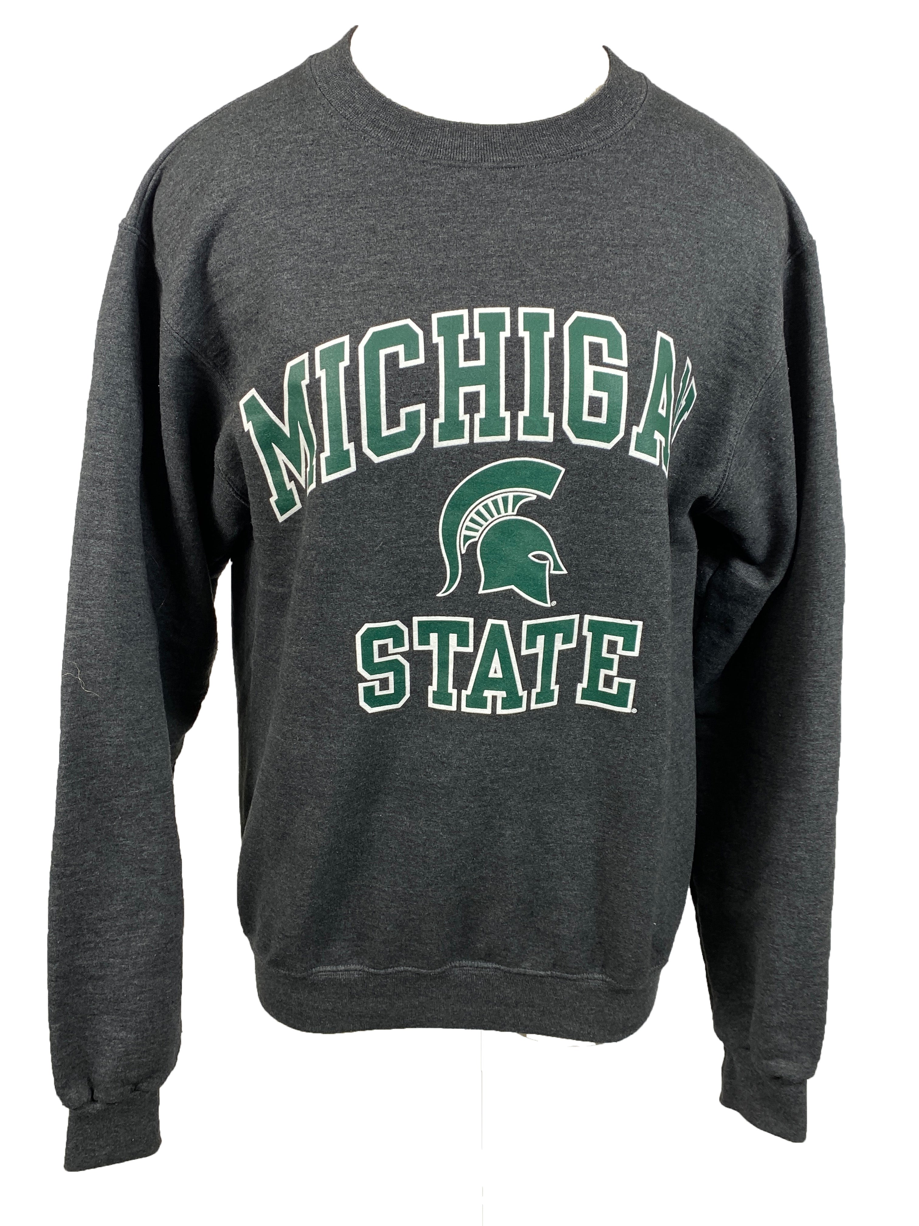 Gray Michigan State Crewneck Sweatshirt Unisex Size S