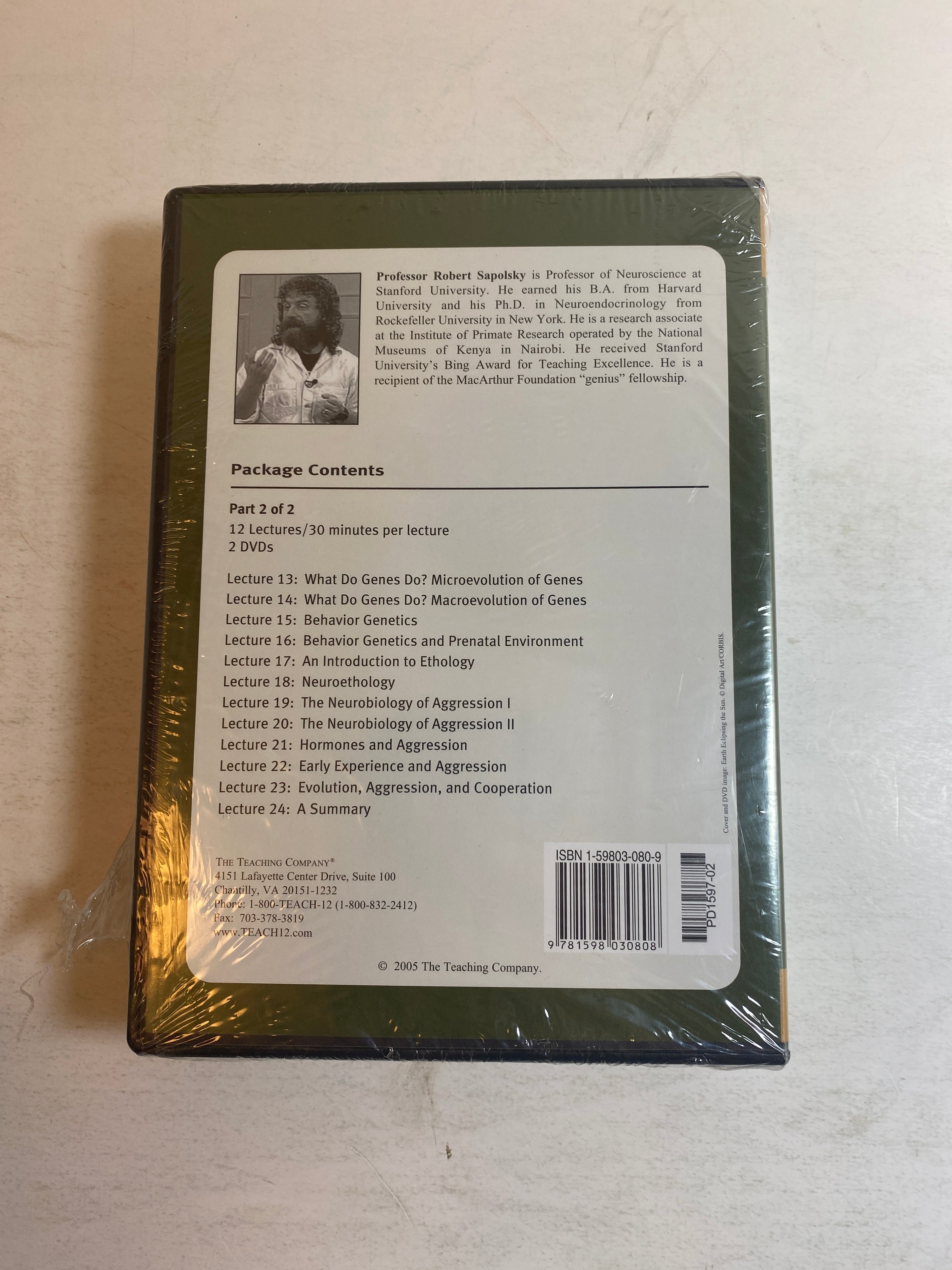 Great Courses: Biology and Human Behavior DVD Set *New*