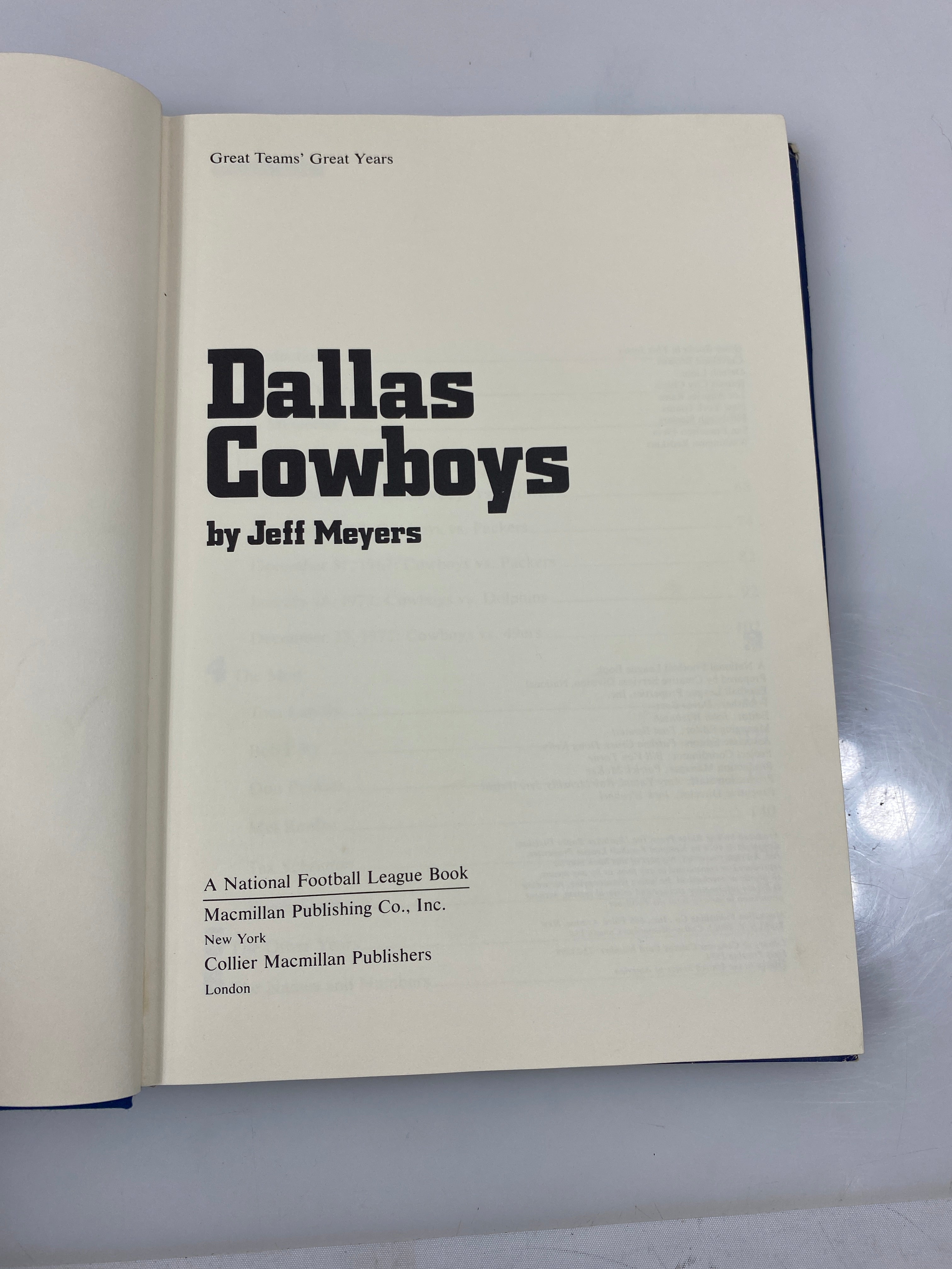 Great Teams' Great Years Dallas Cowboys by Jeff Meyers 1974 HCDJ