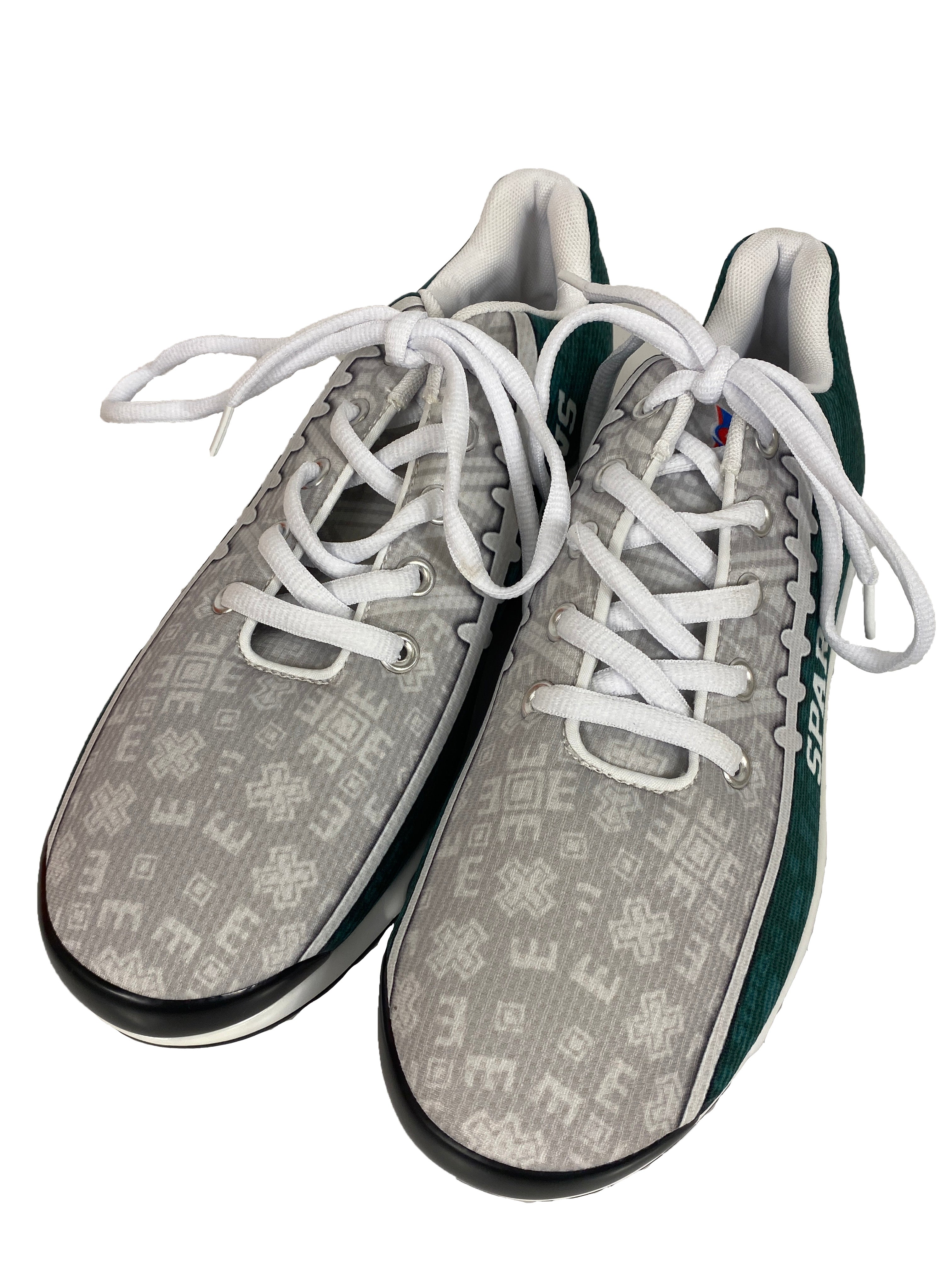Green and White Michigan State Shoes Men's Size 11.5