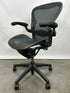 Green Herman Miller Aeron Chair Size B with Green Fabric Arms