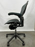 Green Herman Miller Aeron Chair Size B with Green Fabric Arms