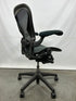 Green Herman Miller Aeron Chair Size B with Green Fabric Arms