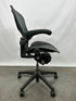 Green Herman Miller Aeron Chair Size B with Green Fabric Arms