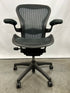 Green Herman Miller Aeron Chair Size B with Green Fabric Arms