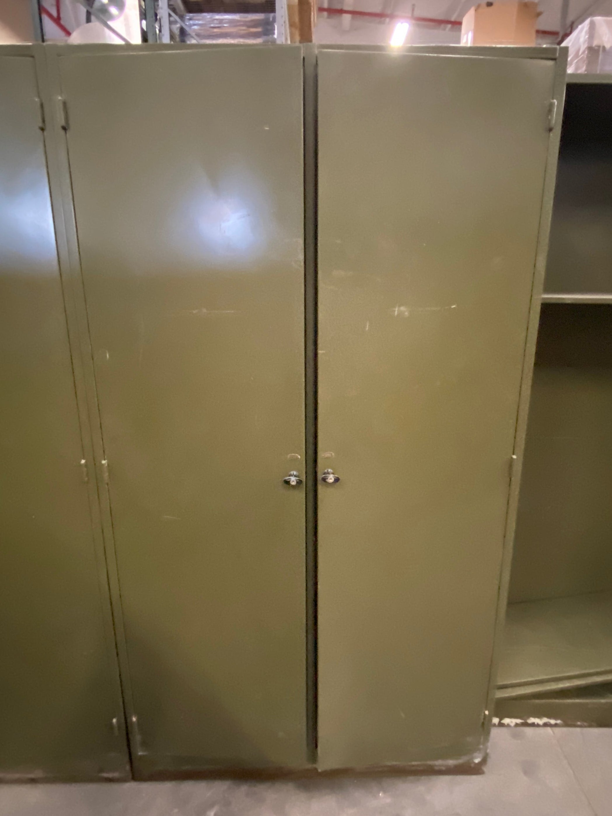 Green Metal Cabinet w/ Adjustable Drawer Slots #2