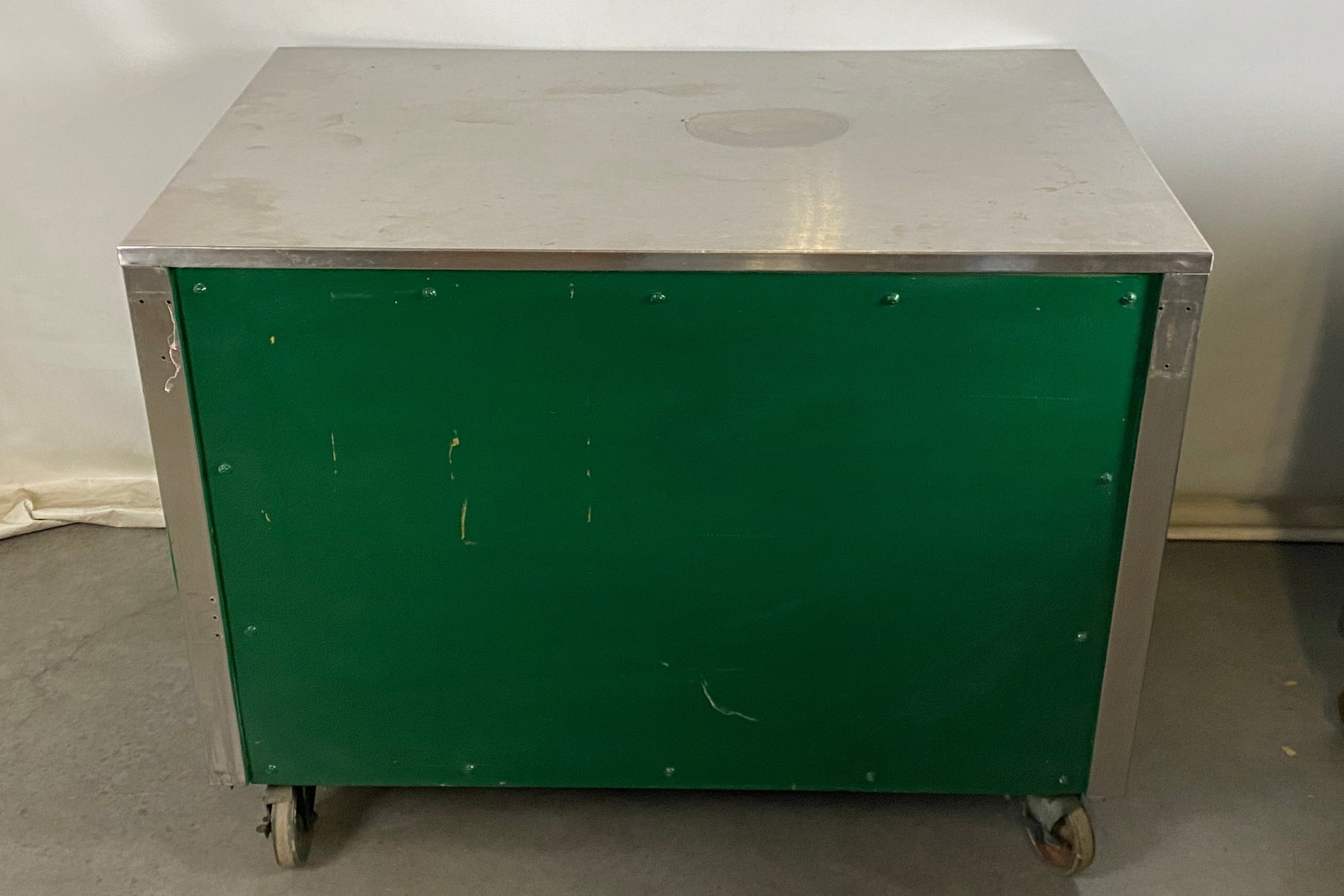 Green Metal Top Wheeled Cart