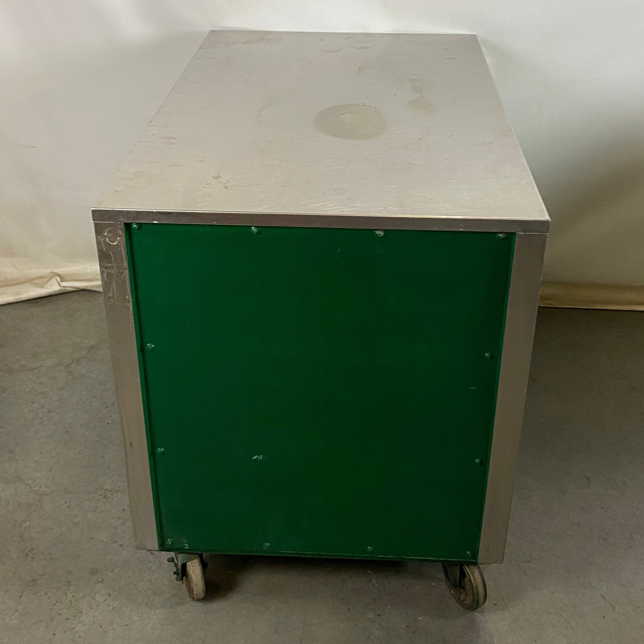 Green Metal Top Wheeled Cart