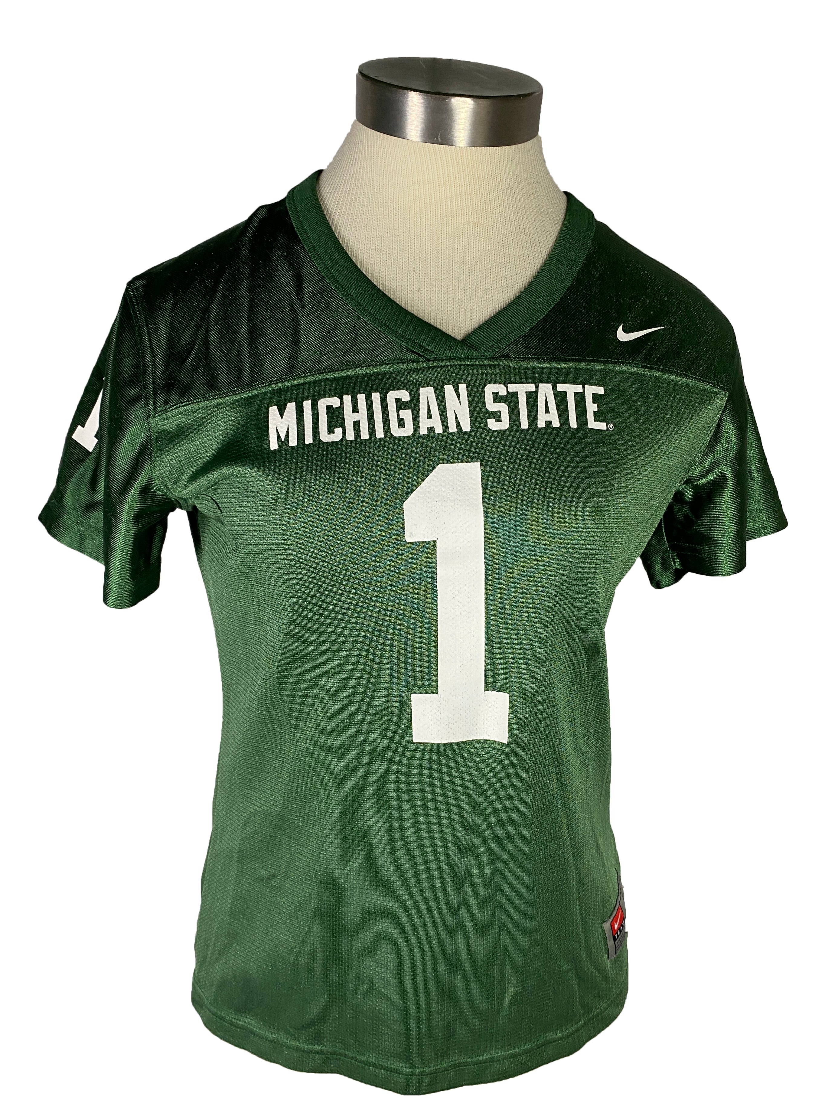 Green Michigan State Football Jersey #1 Women's Size S