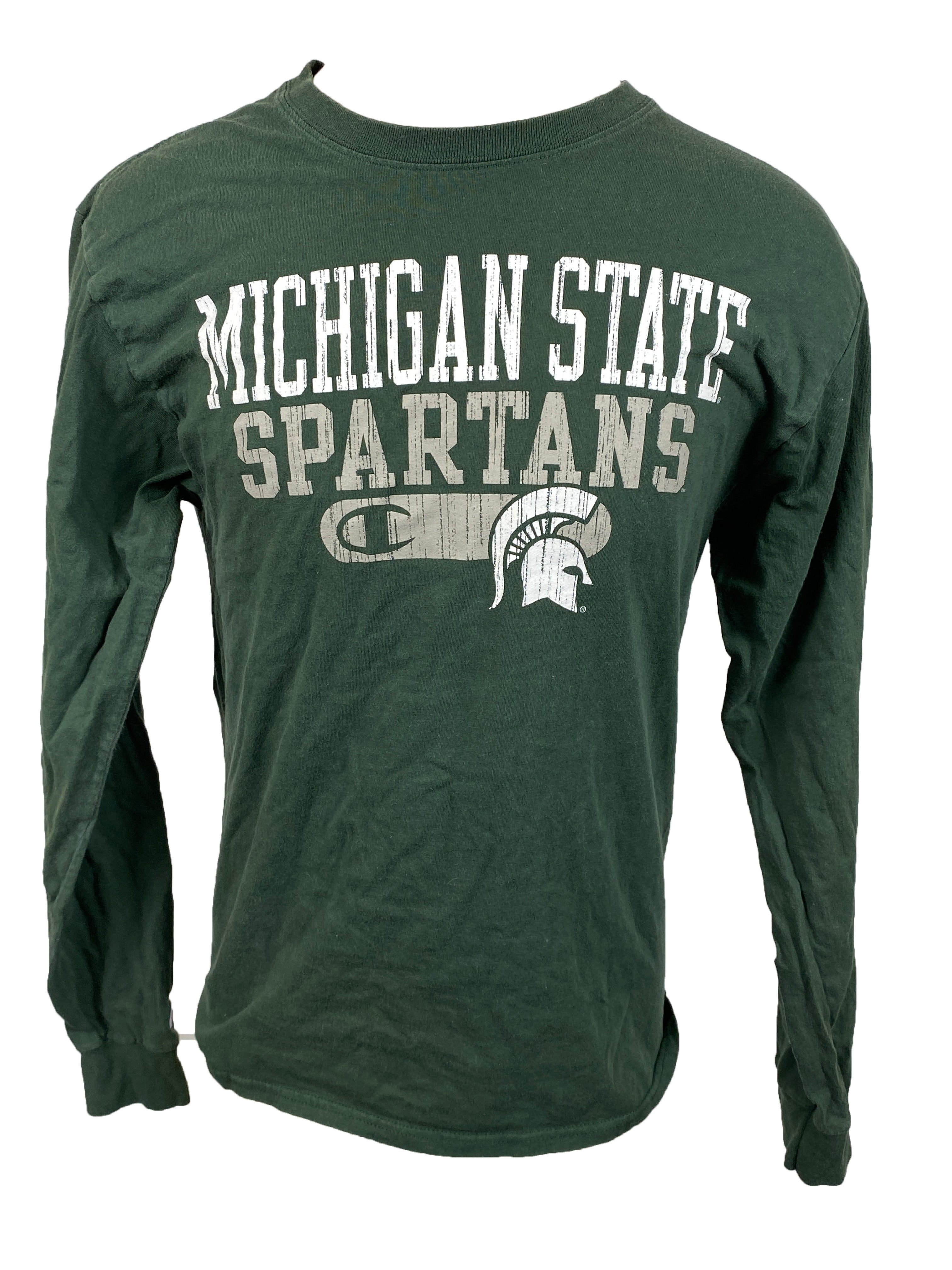 Green Michigan State Long Sleeve T-Shirt Unisex Size M
