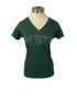 Green MSU Knights Apparel Rhinestone V Neck Women's Size S