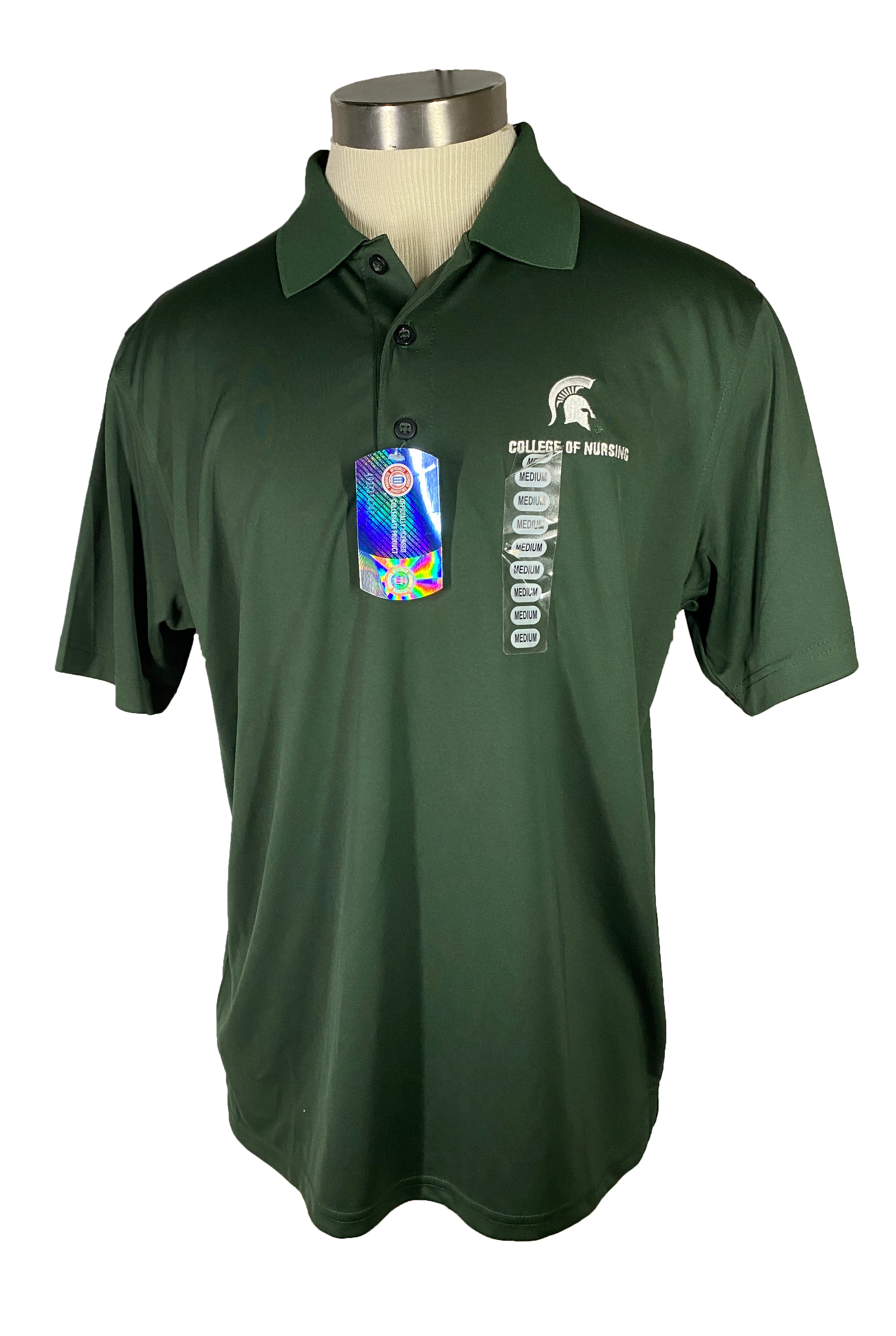 Green Spartan Spirit Shop College of Nursing Polo Shirt Men's Size M