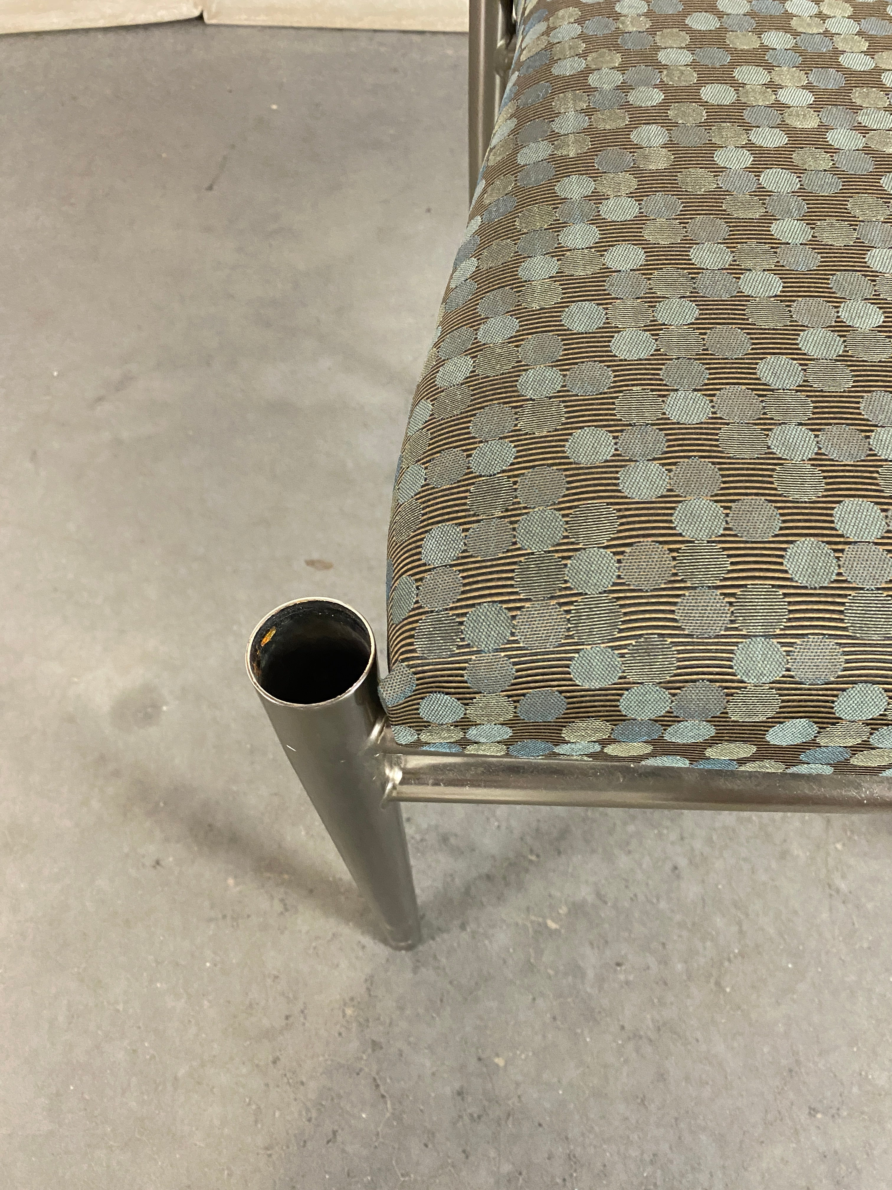 Green Upholstered Chair with Wood Back