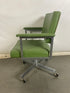 Green Upholstered Metal Frame Chair