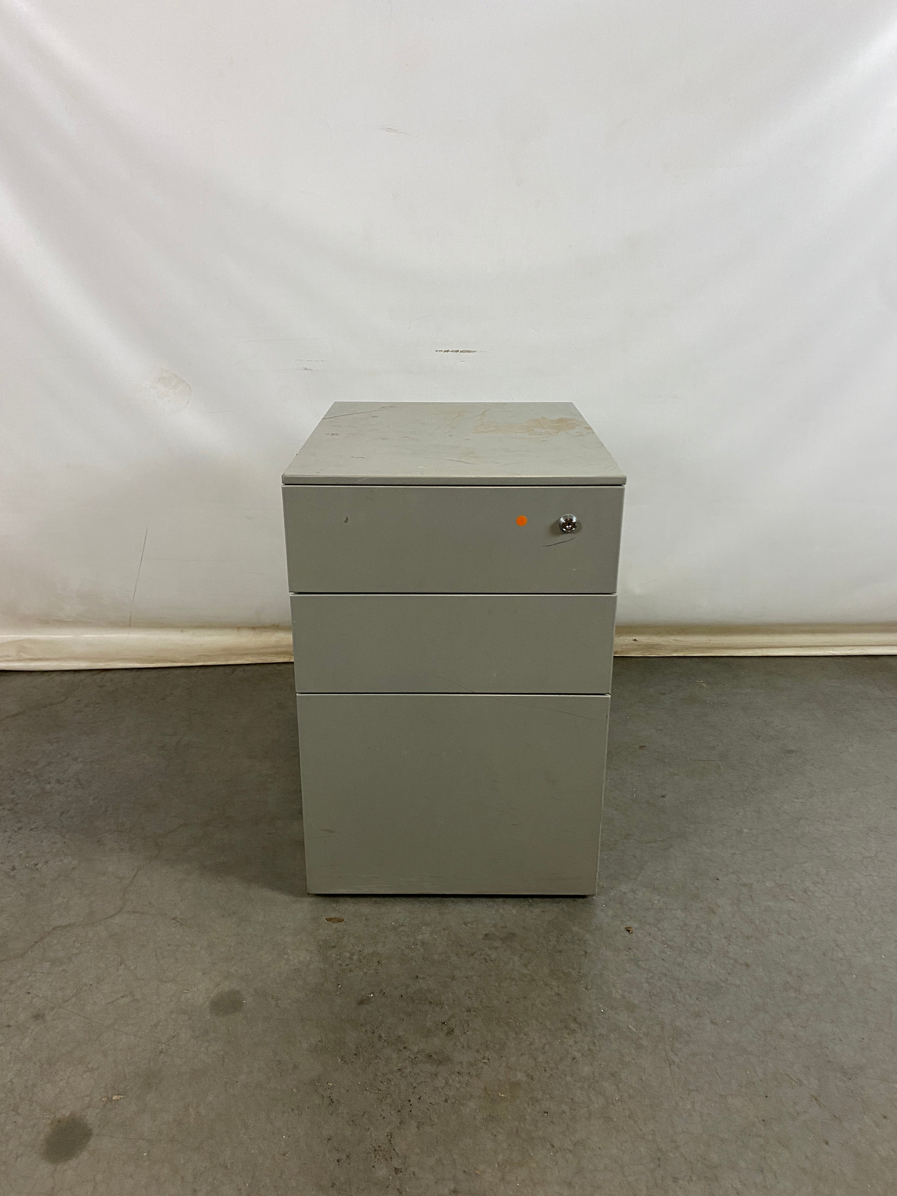 Grey 3 Drawer File Cabinet