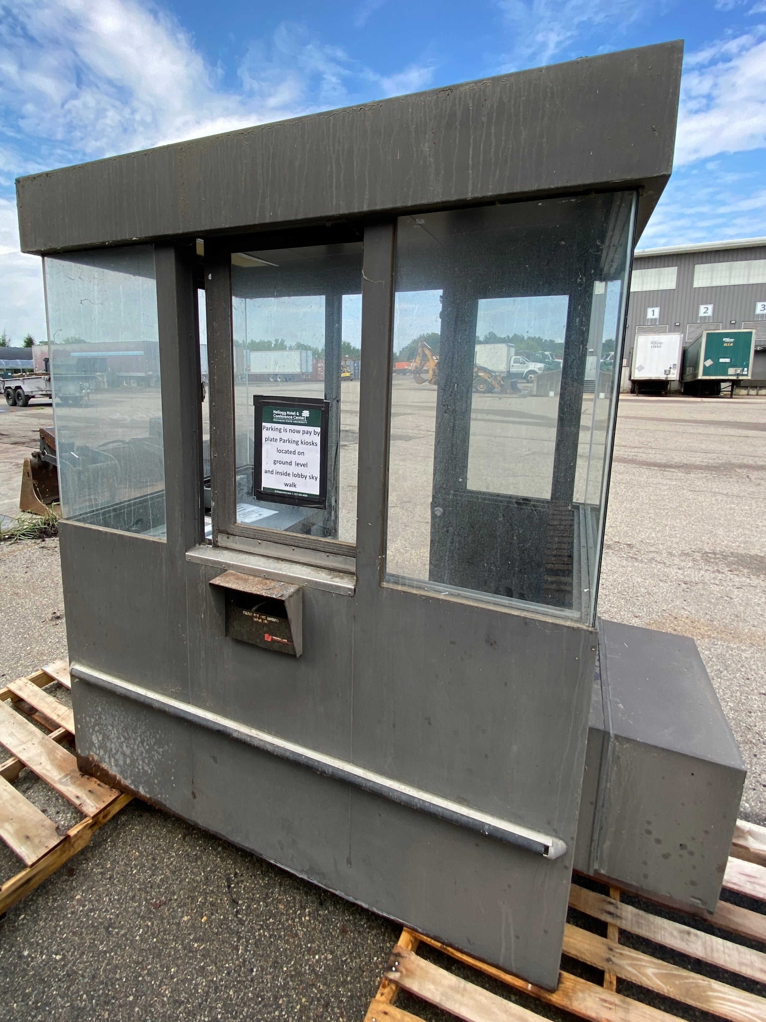 Grey Colored Ticket Booth
