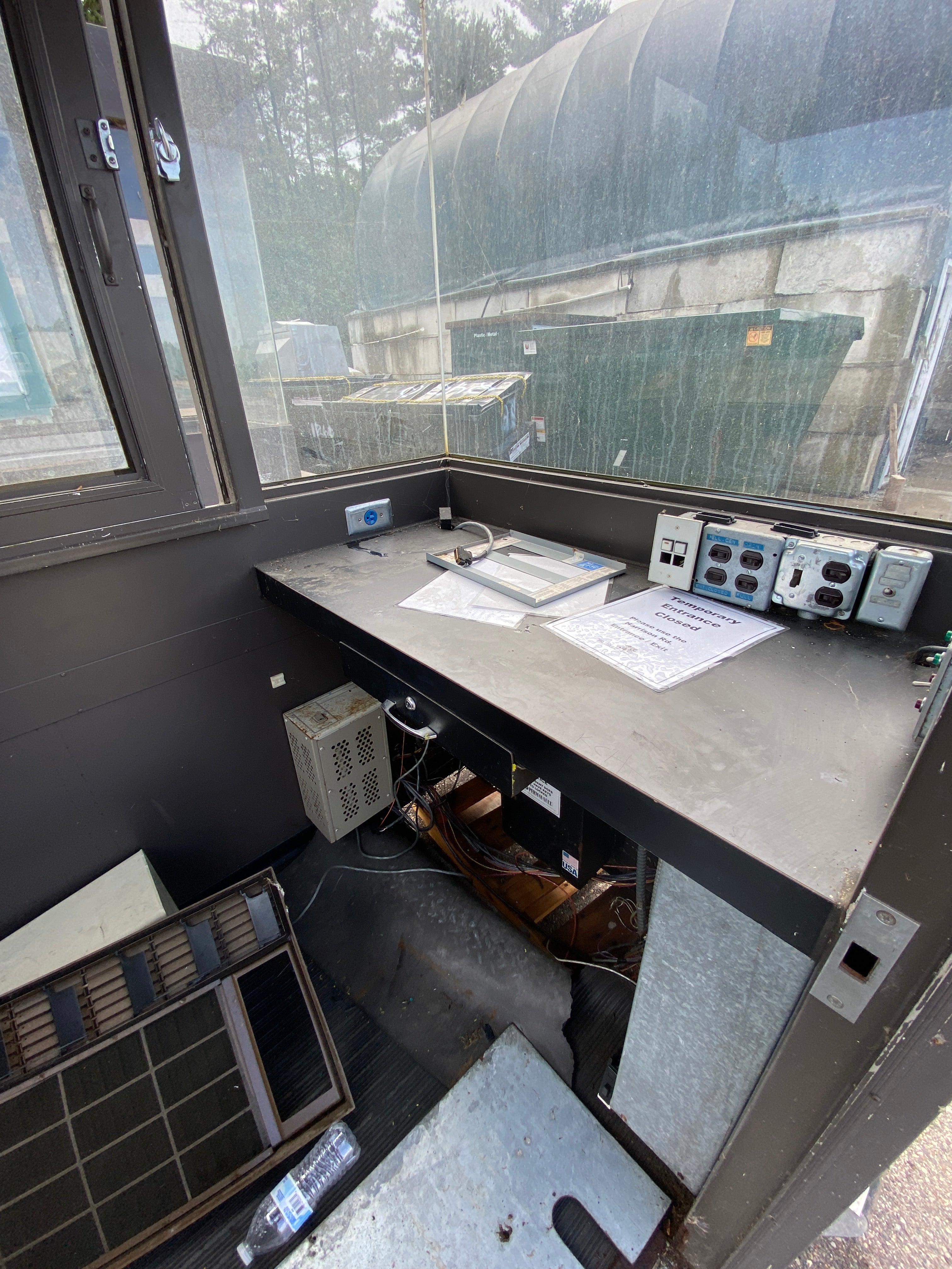 Grey Colored Ticket Booth