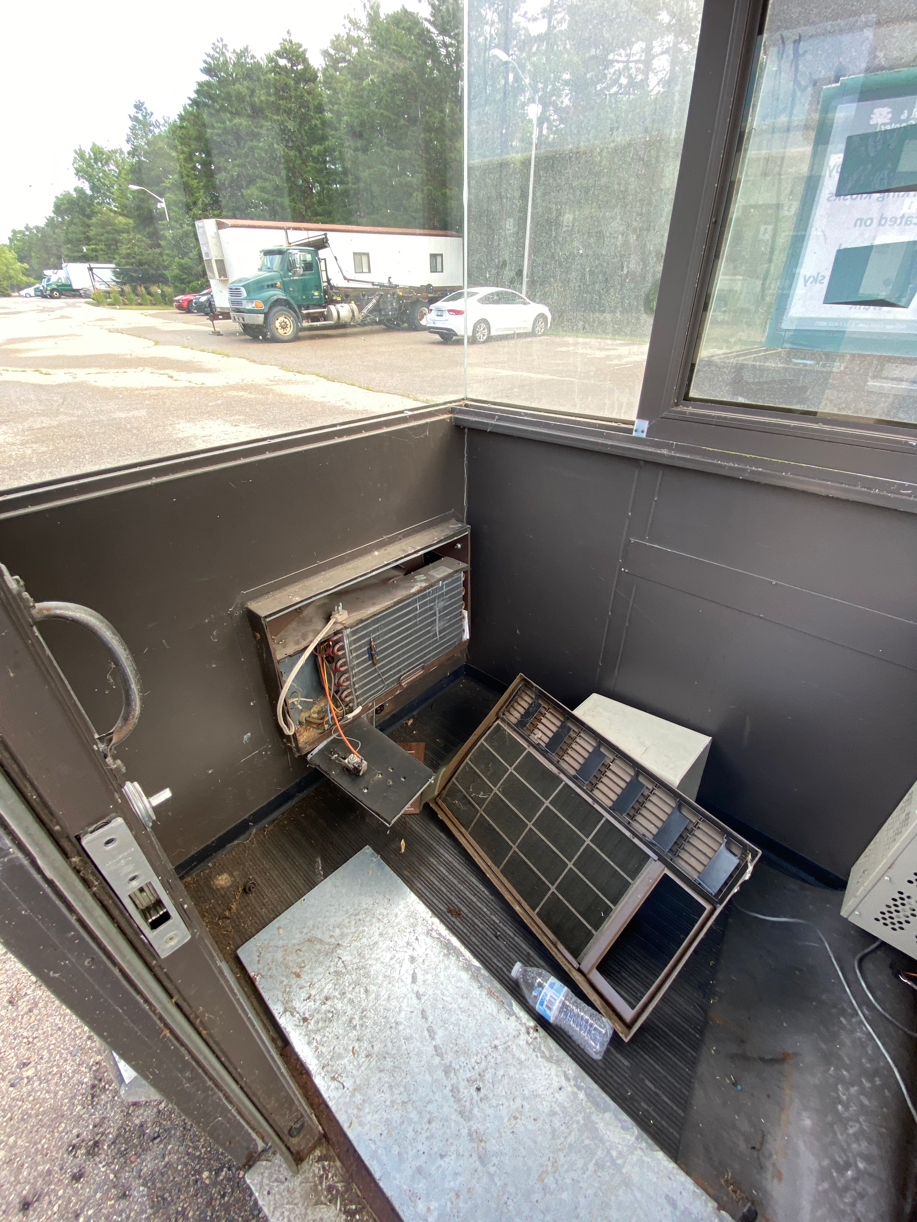 Grey Colored Ticket Booth