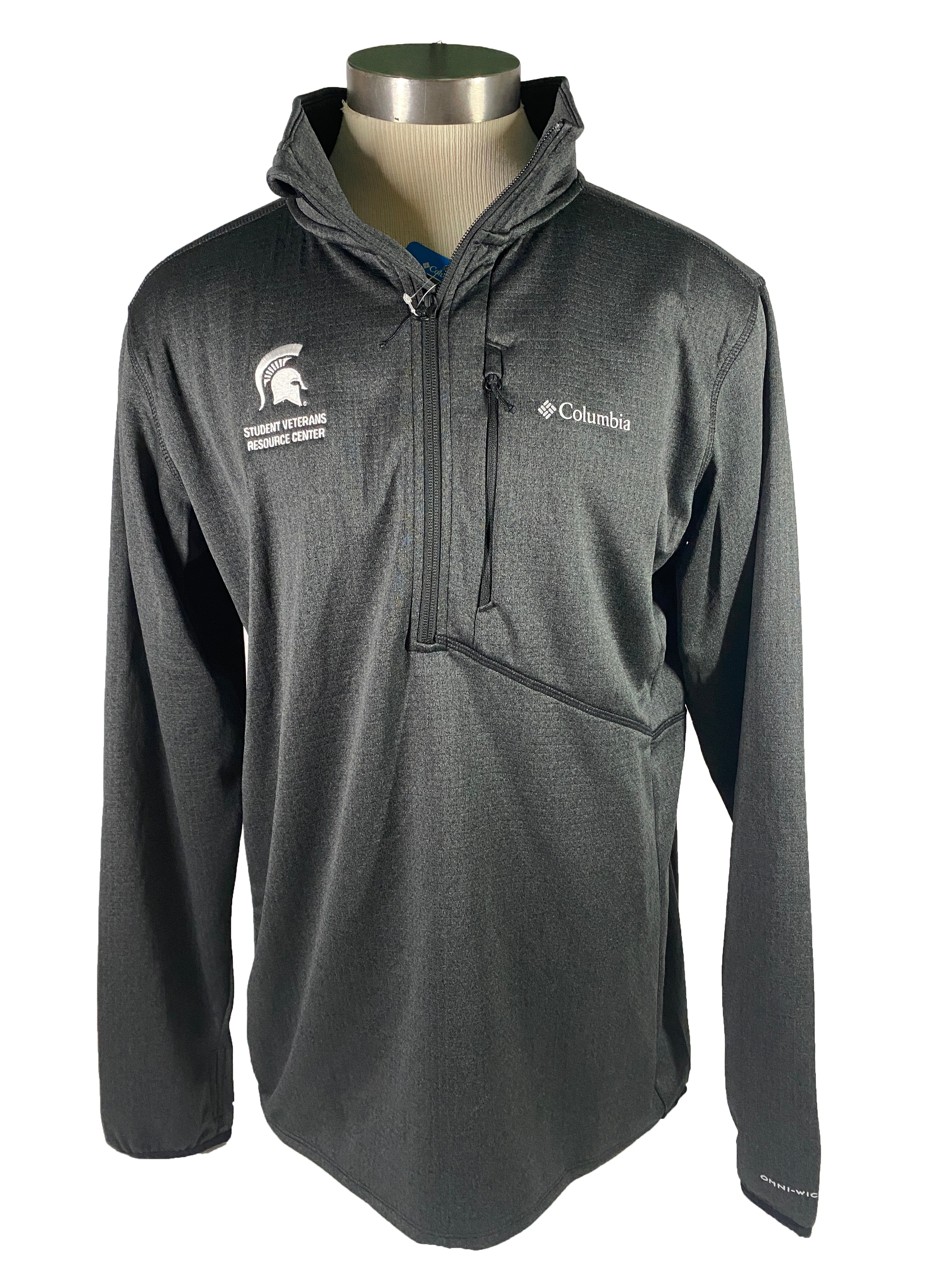 Grey Columbia MSU Quarter Zip Men's Size L