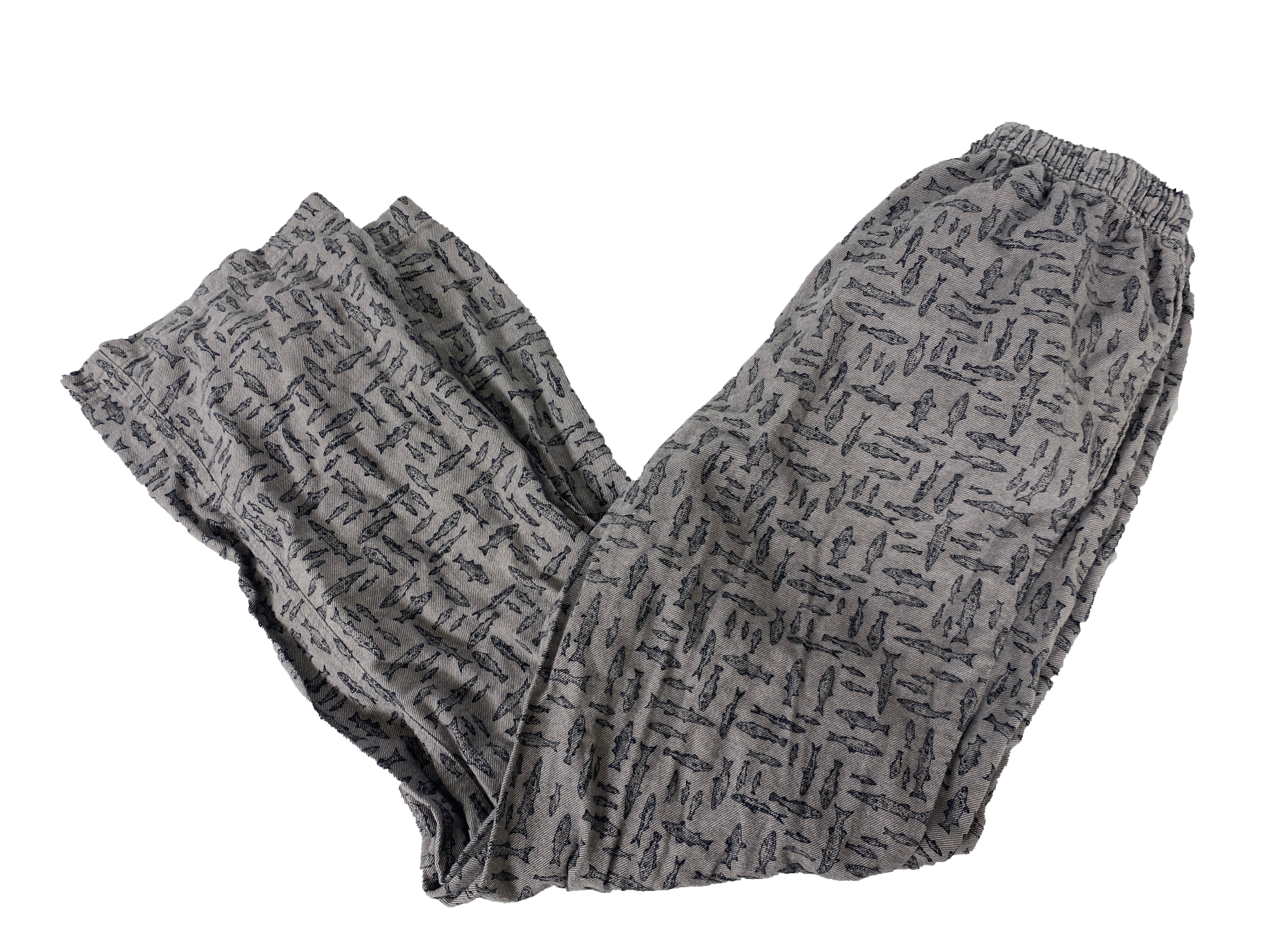 Grey Eddie Bauer Fish Sleepwear Pants Men's Size M