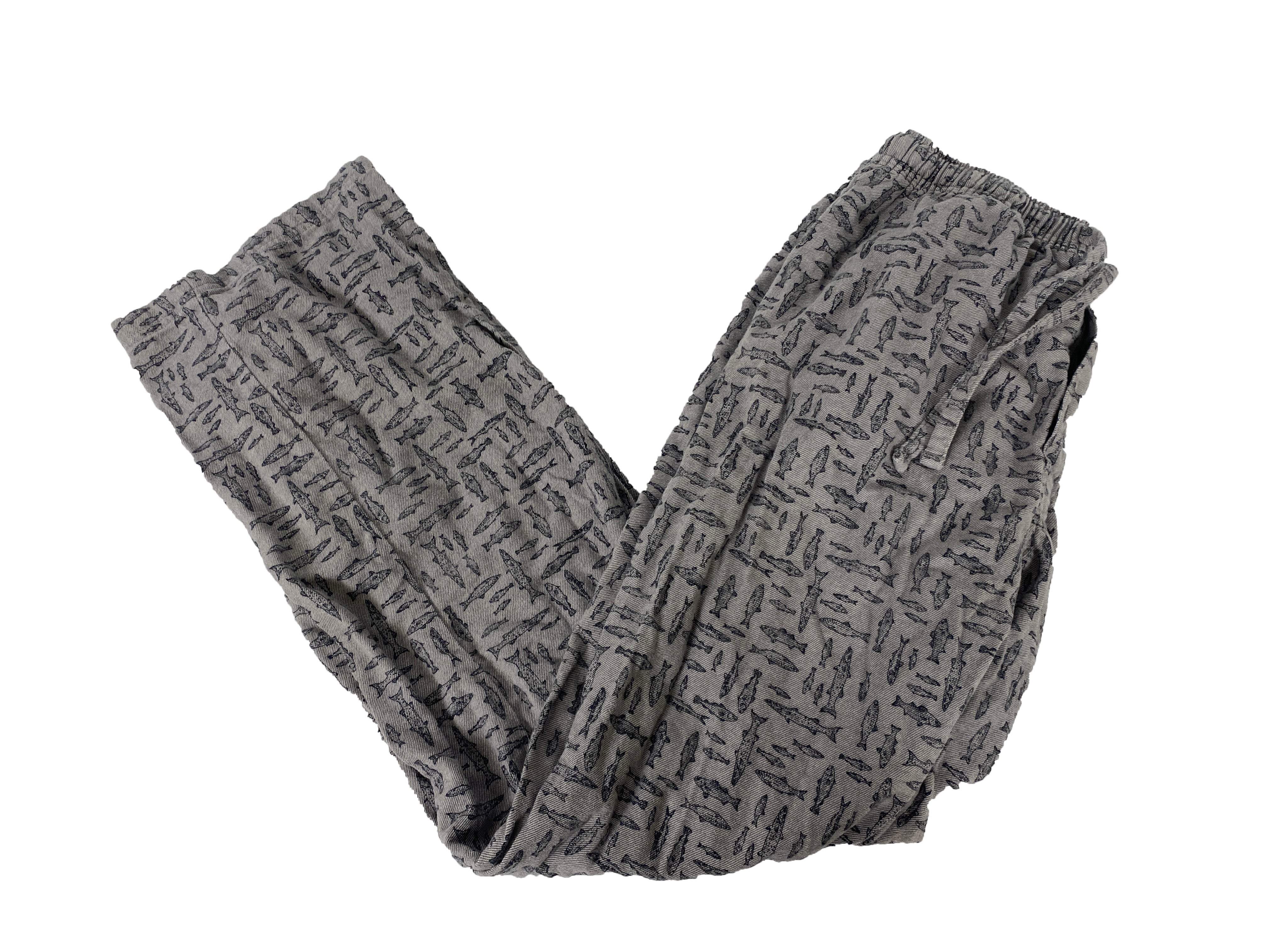 Grey Eddie Bauer Fish Sleepwear Pants Men's Size M