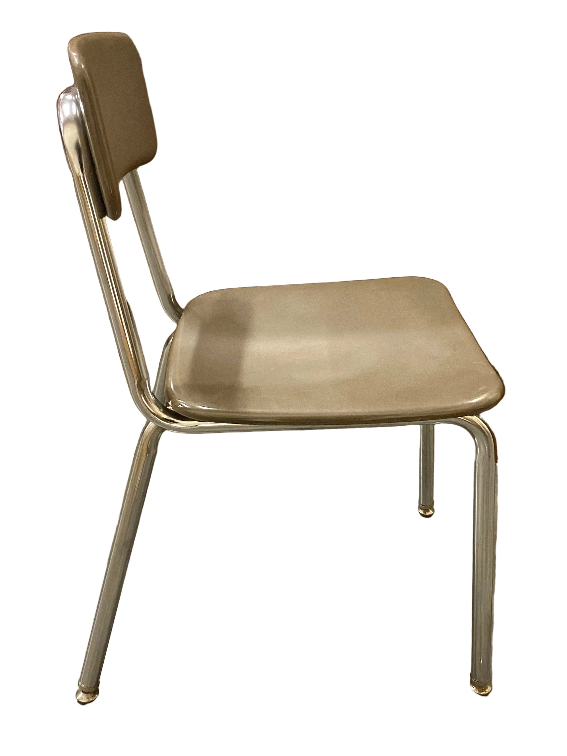 Grey Hard Plastic School Chair