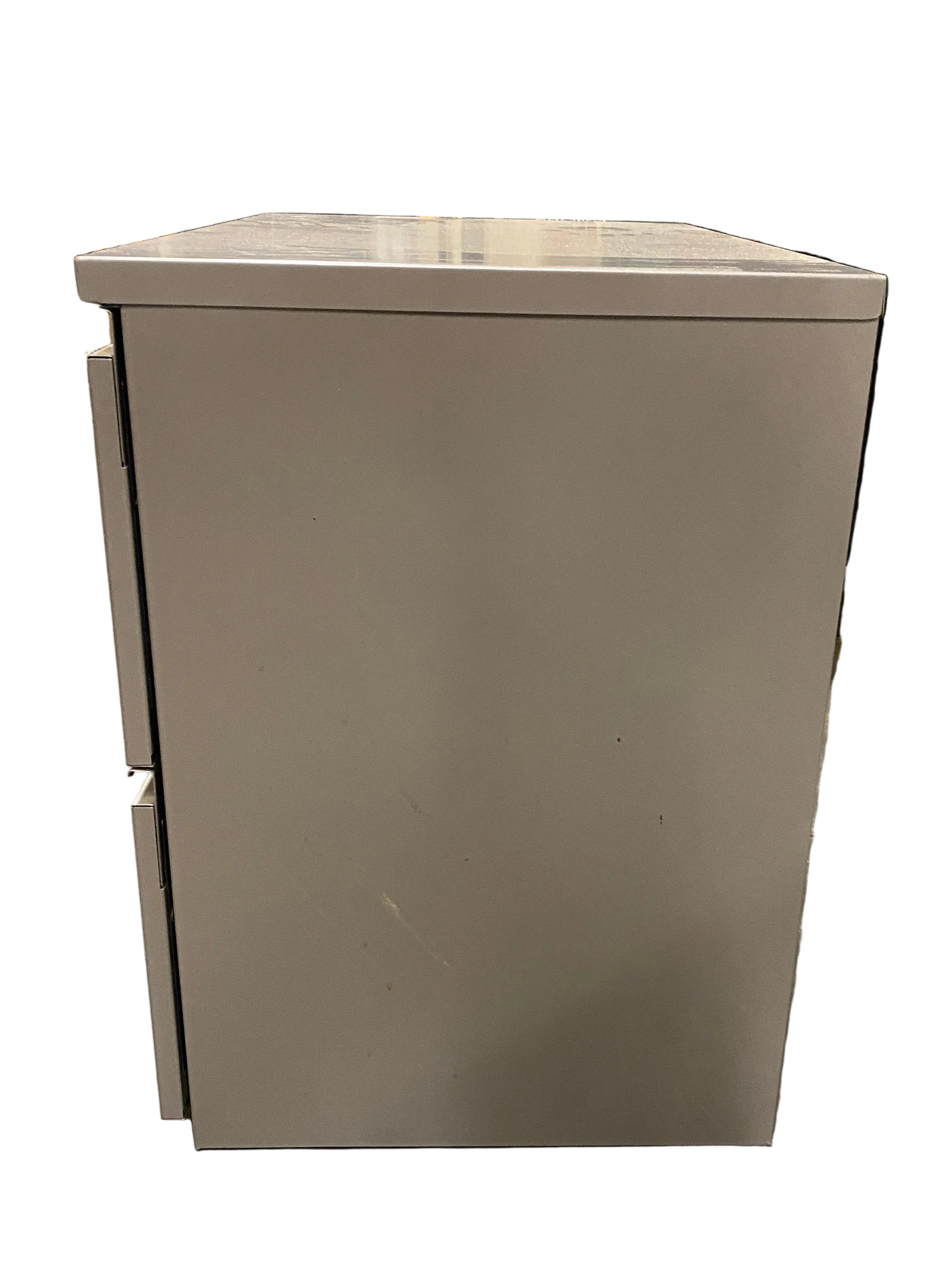 Grey Metal Office 2 Drawer Lateral File Cabinet
