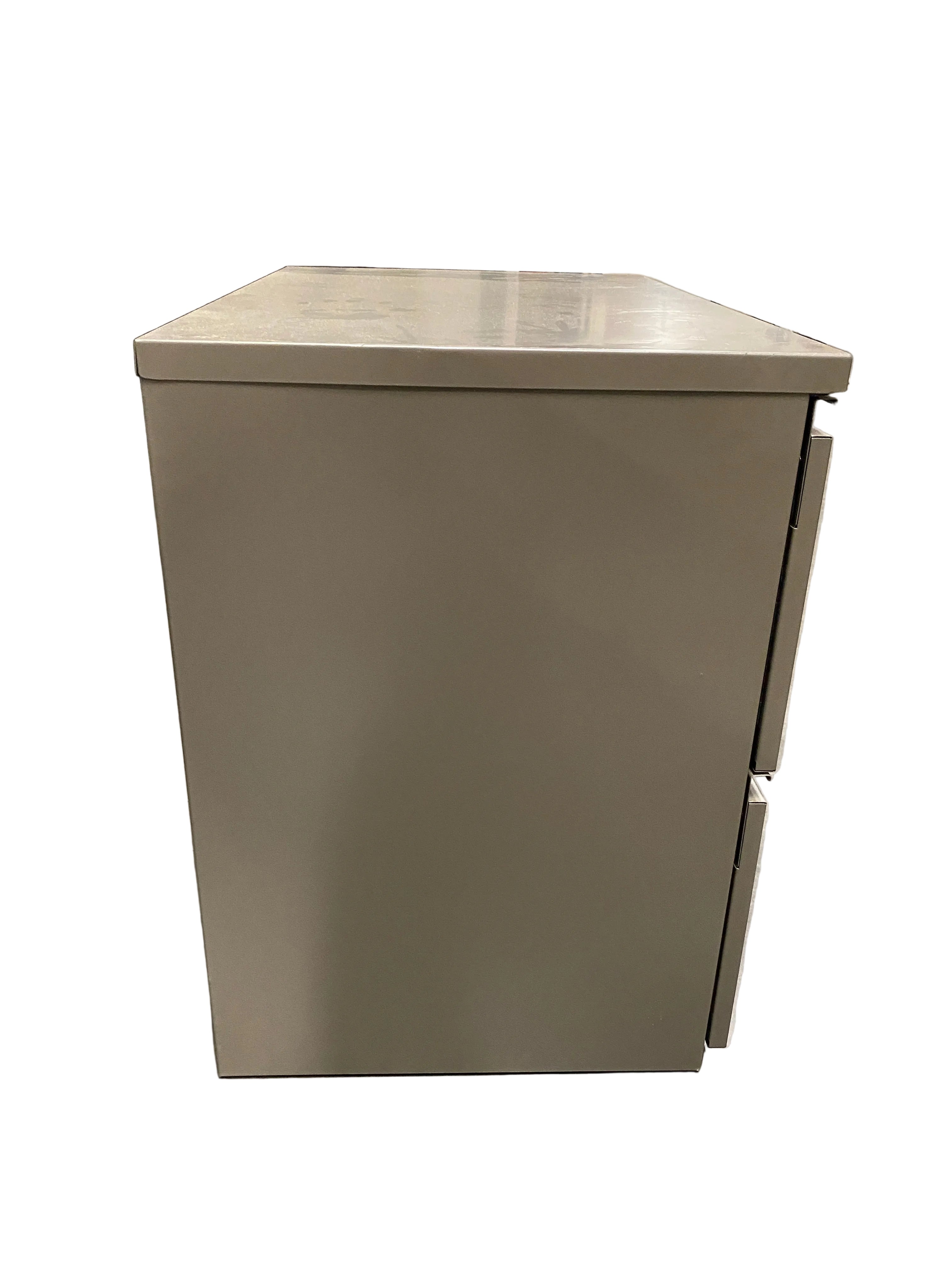 Grey Metal Office 2 Drawer Lateral File Cabinet