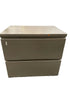 Grey Metal Office 2 Drawer Lateral File Cabinet