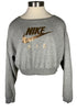 Grey Nike Cropped Crew Neck Sweatshirt Women's Size S