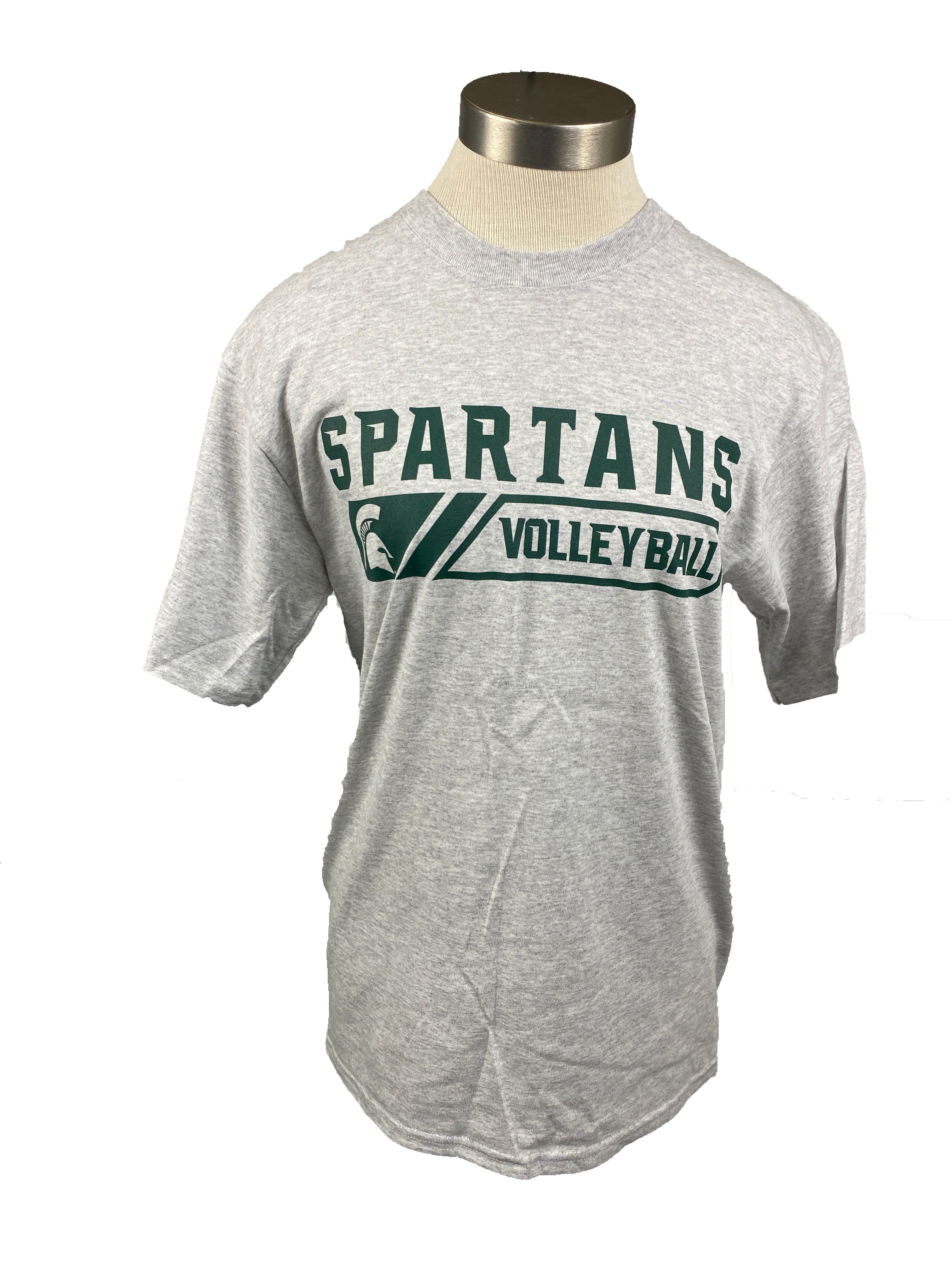 Grey Spartan Volleyball Short Sleeve T-Shirt Unisex Size M