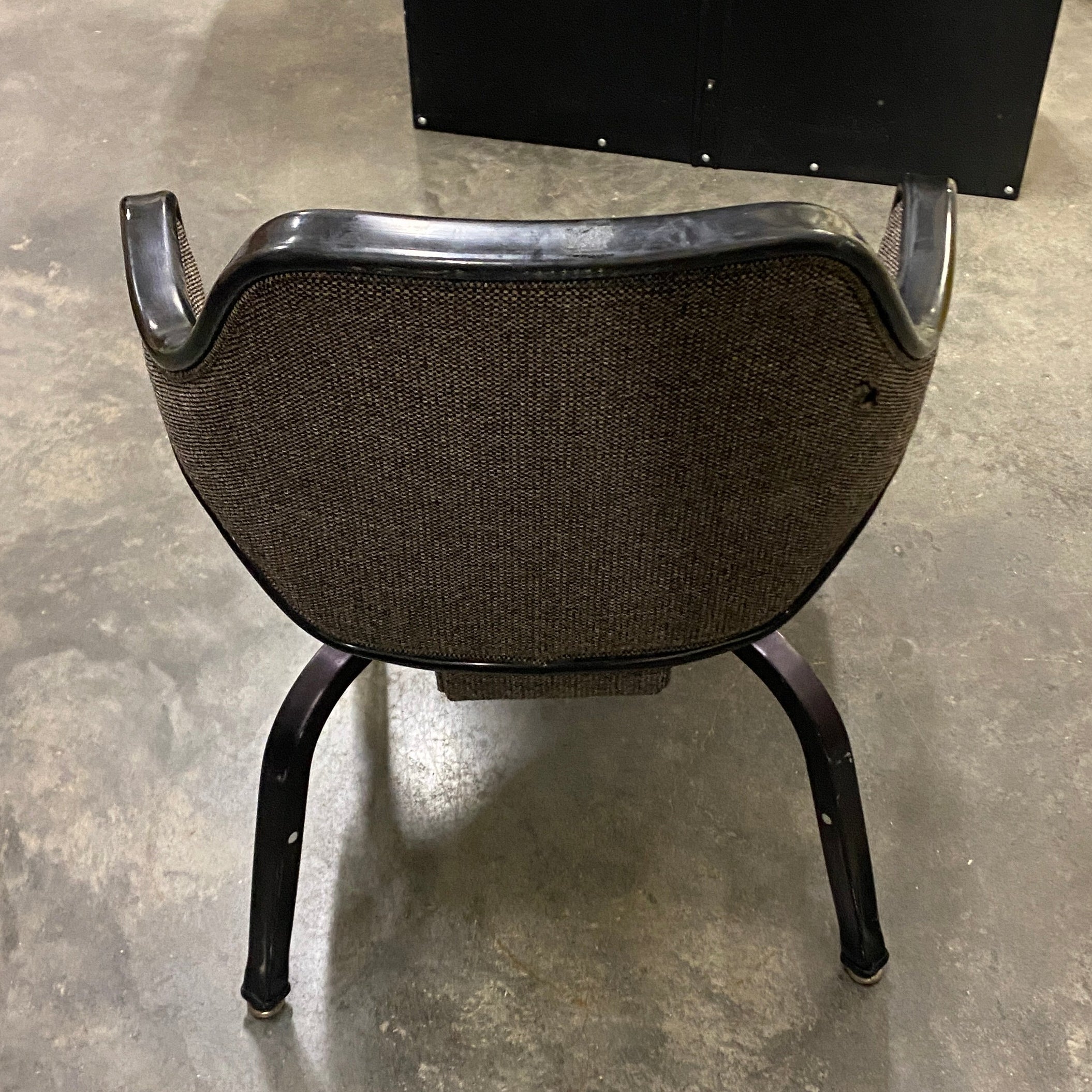 Grey Upholstered Retro-Style Chair