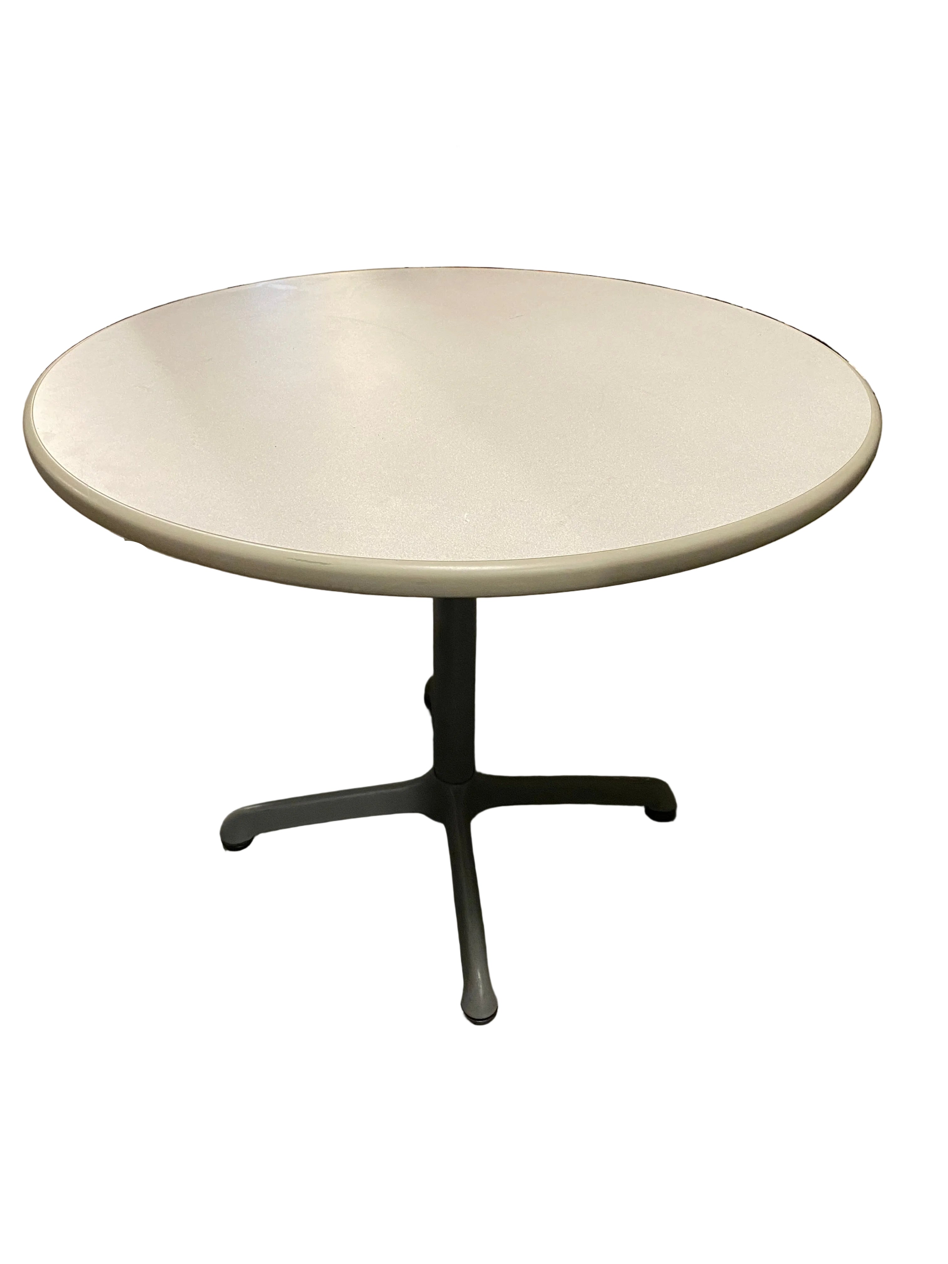 Grey Wooden Round Table