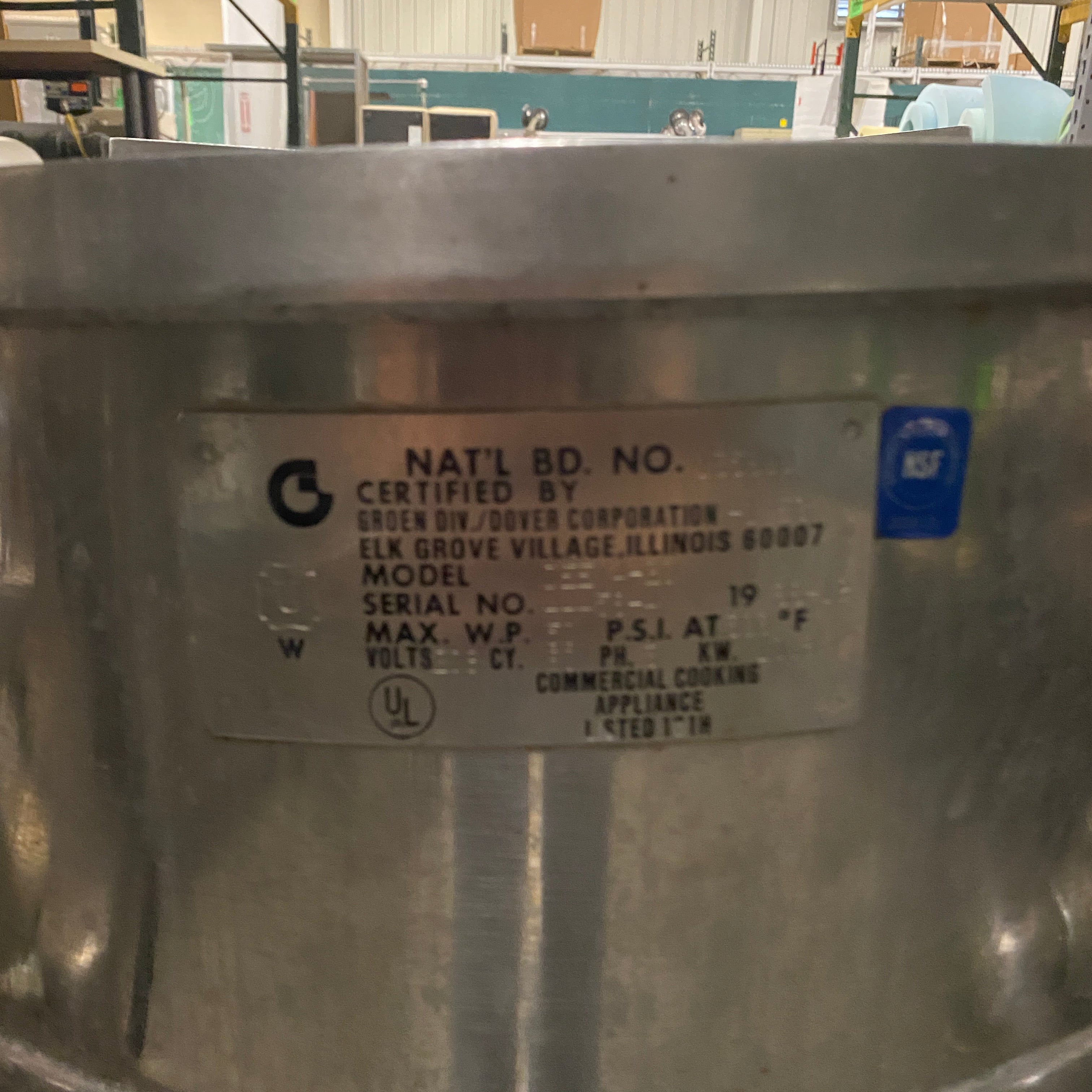 Groen #DEE/4-20 Industrial Mixing Bowl