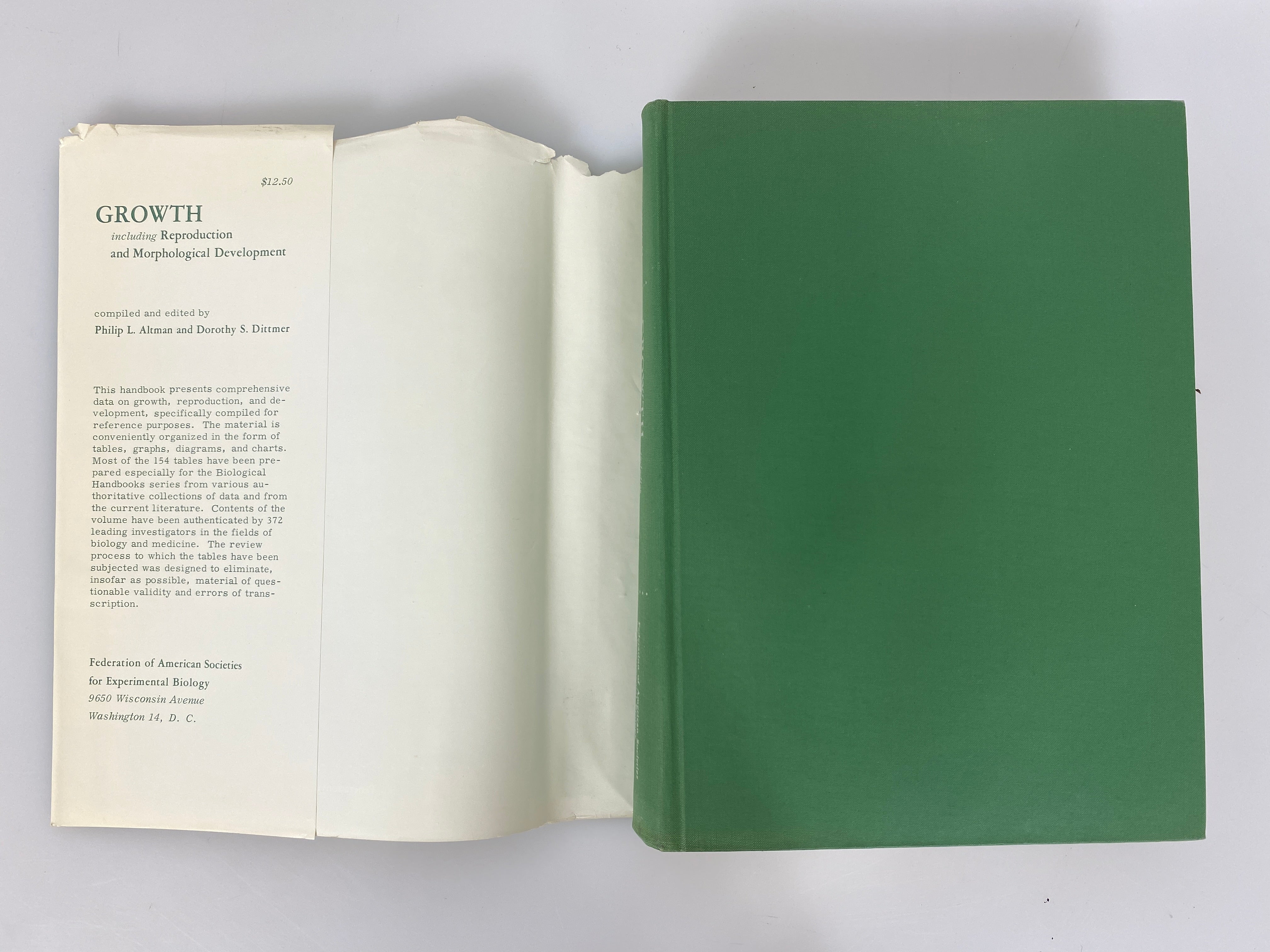 Growth Incl Reproduction & Morphological Development Altman/Dittmer 1962 HCDJ