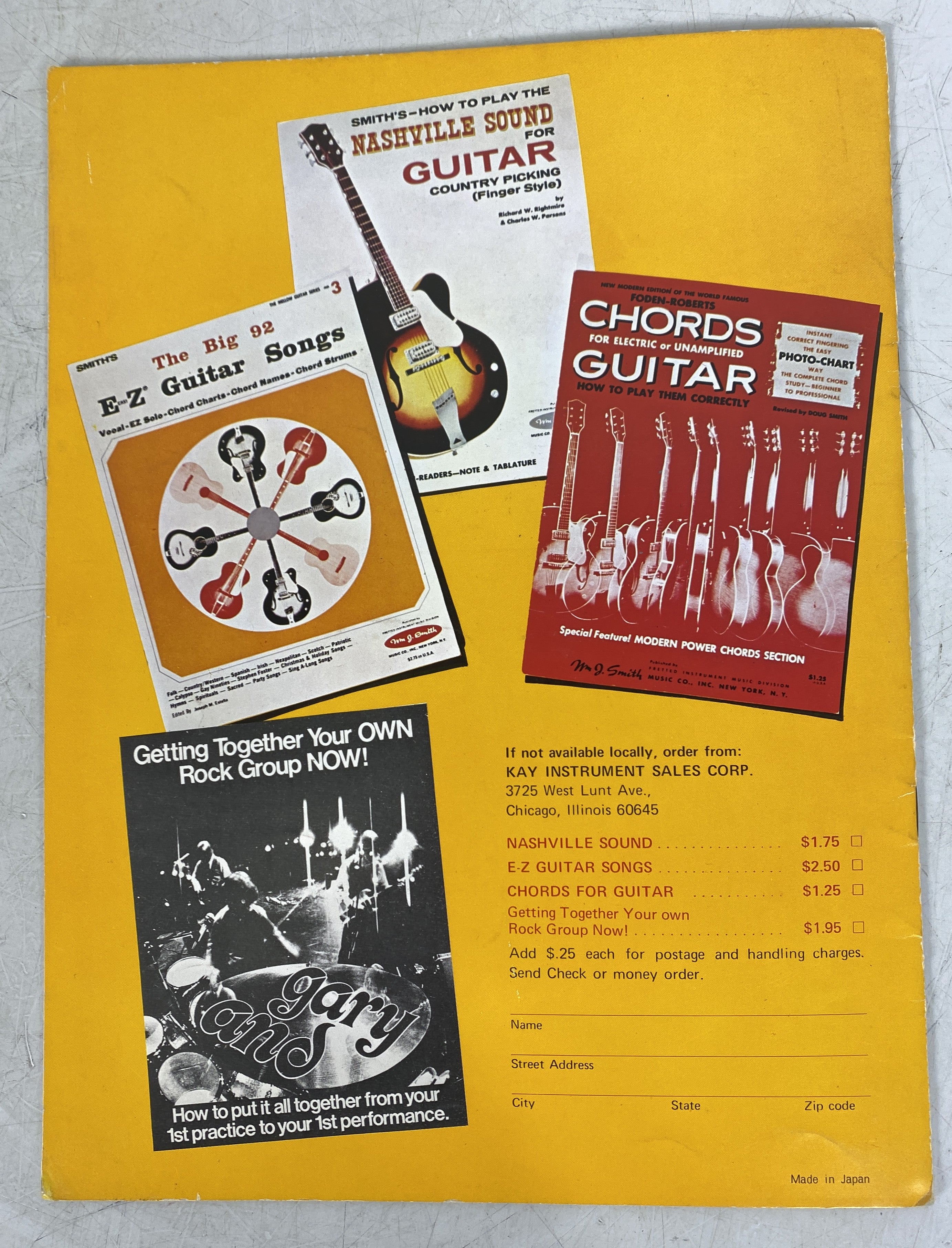 Guitar Sounds Beginner Edition Guitar Lesson Book with Record 1970