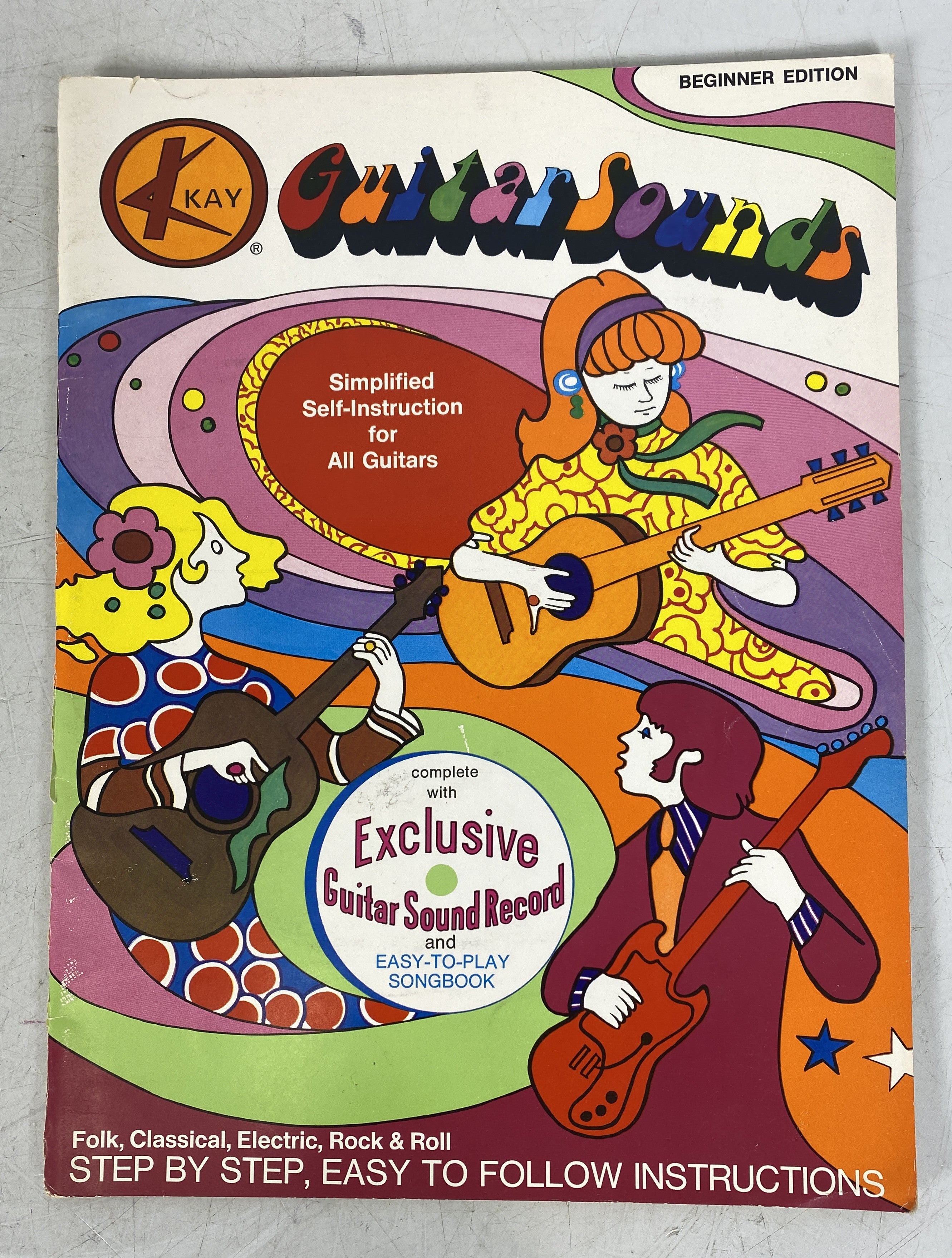 Guitar Sounds Beginner Edition Guitar Lesson Book with Record 1970