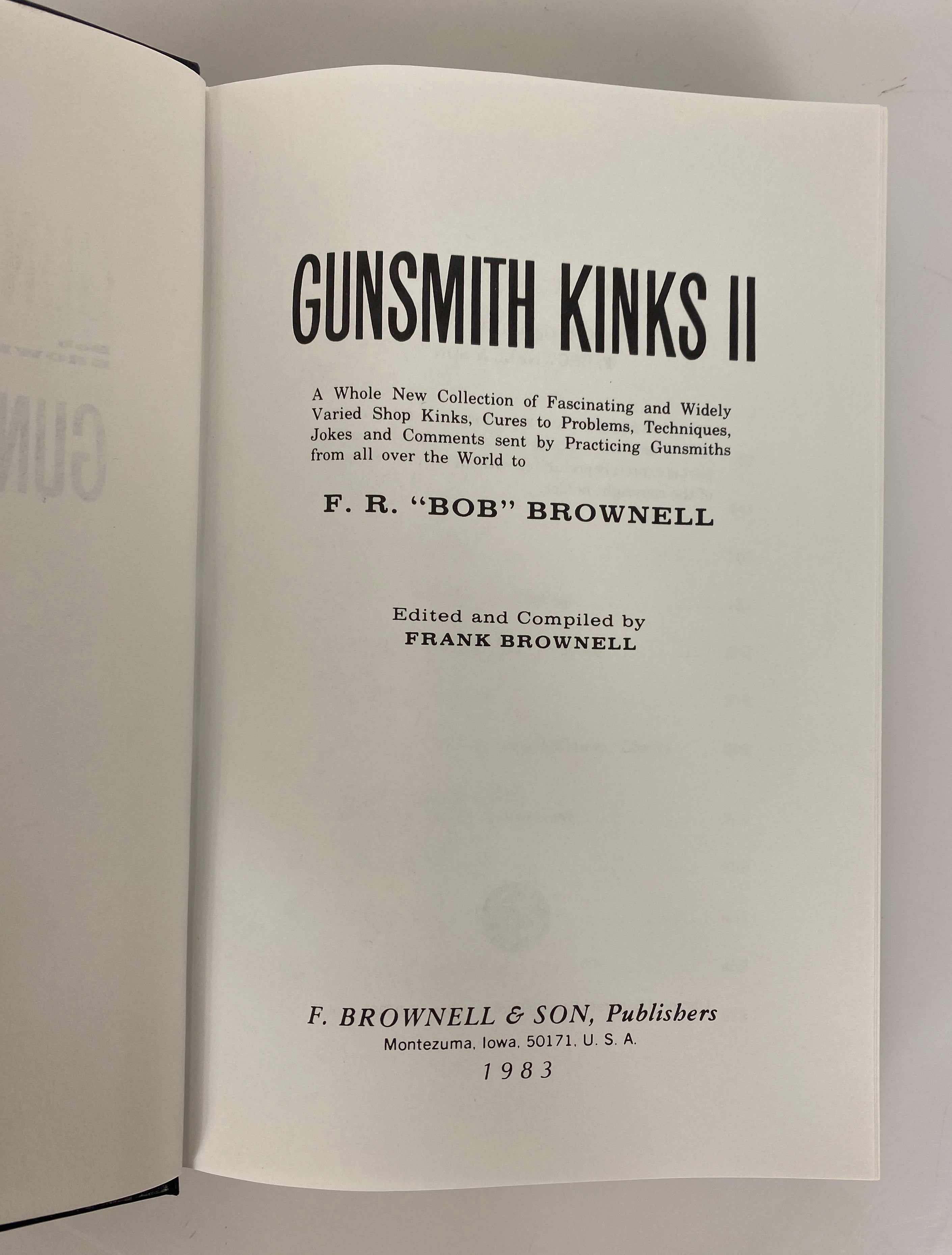 Gunsmith Kinks II by "Bob" Brownell 1983 Vintage HC DJ