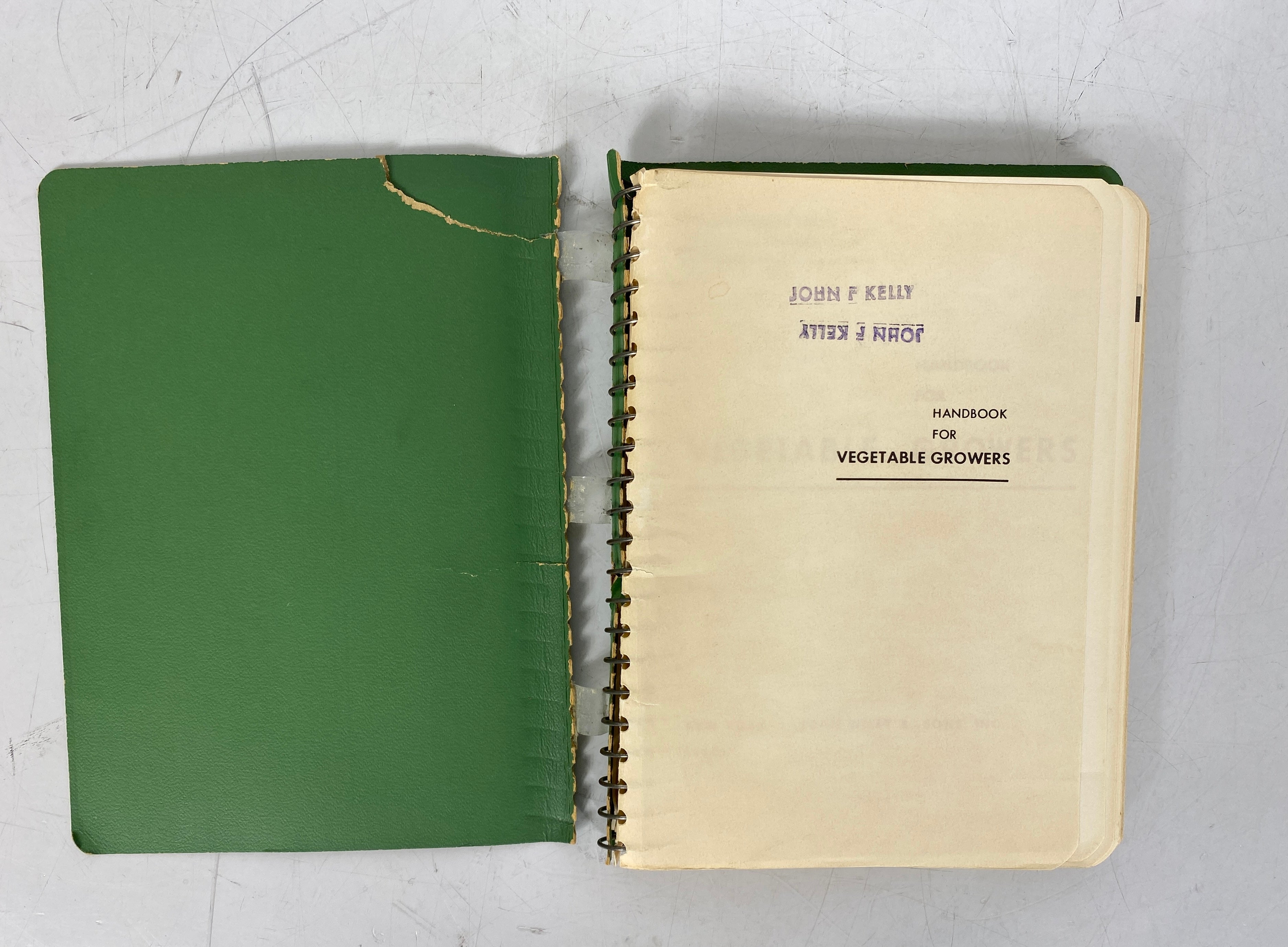Handbook for Vegetable Growers Knott 1962 Revised Printing Spiral Bound