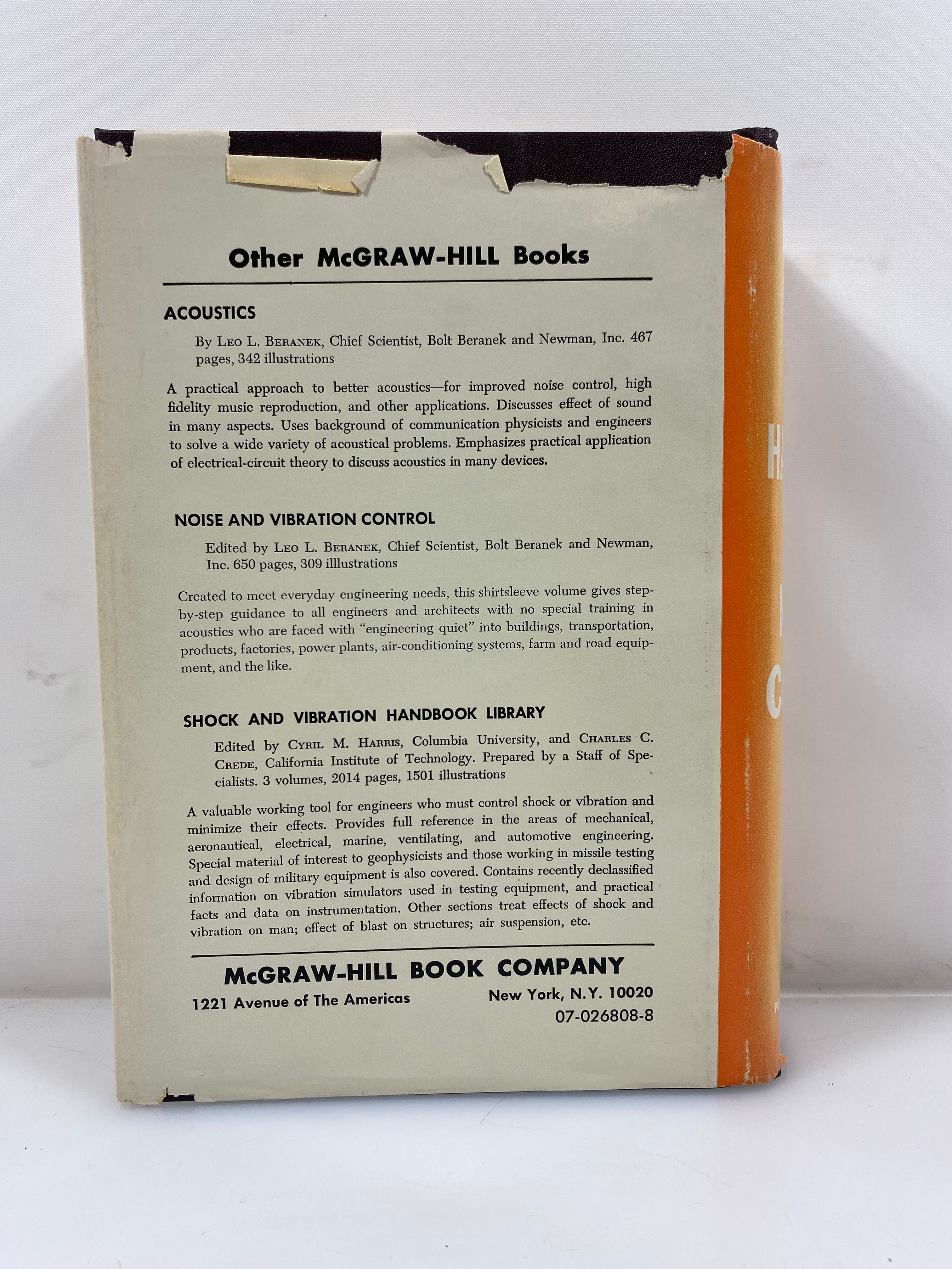 Handbook of Noise Control by Harris 1957 HCDJ
