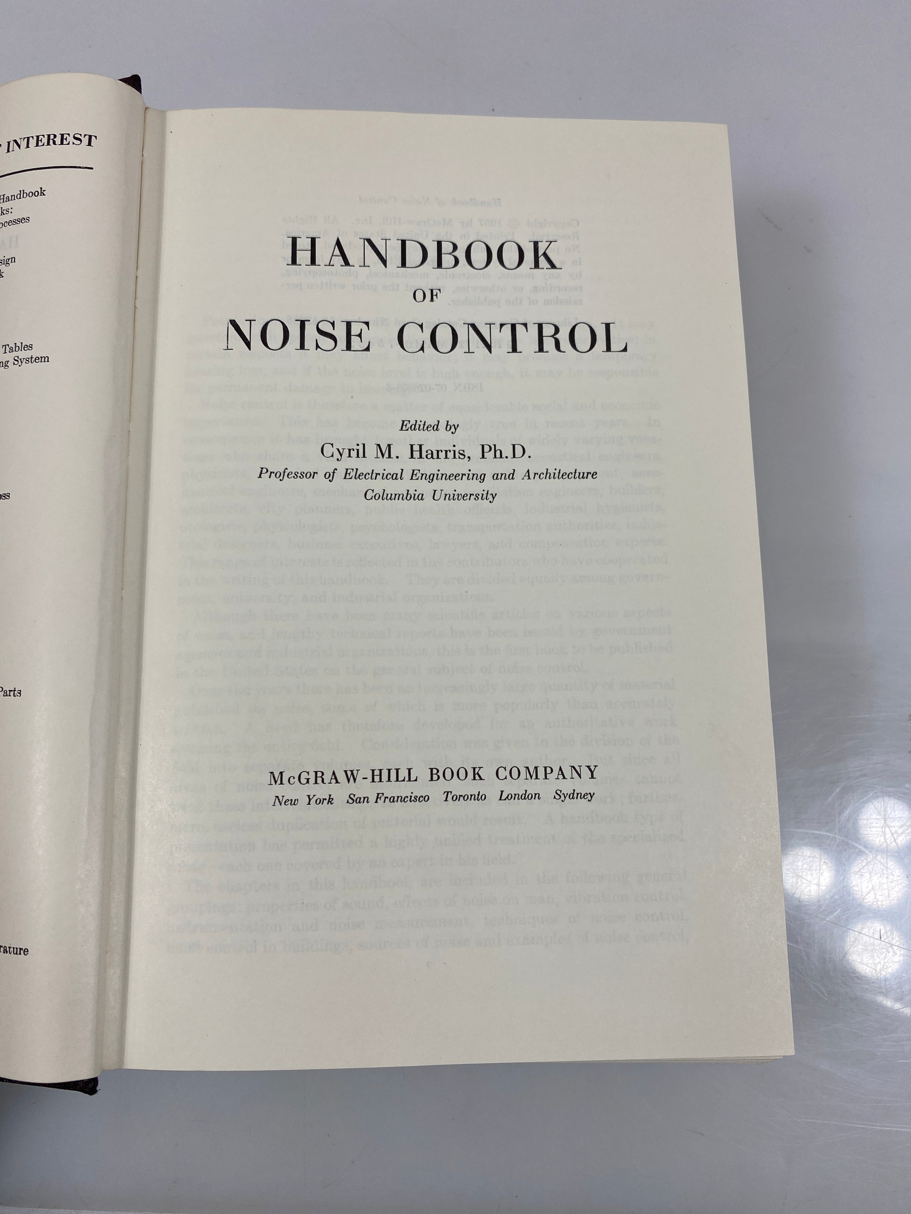 Handbook of Noise Control by Harris 1957 HCDJ