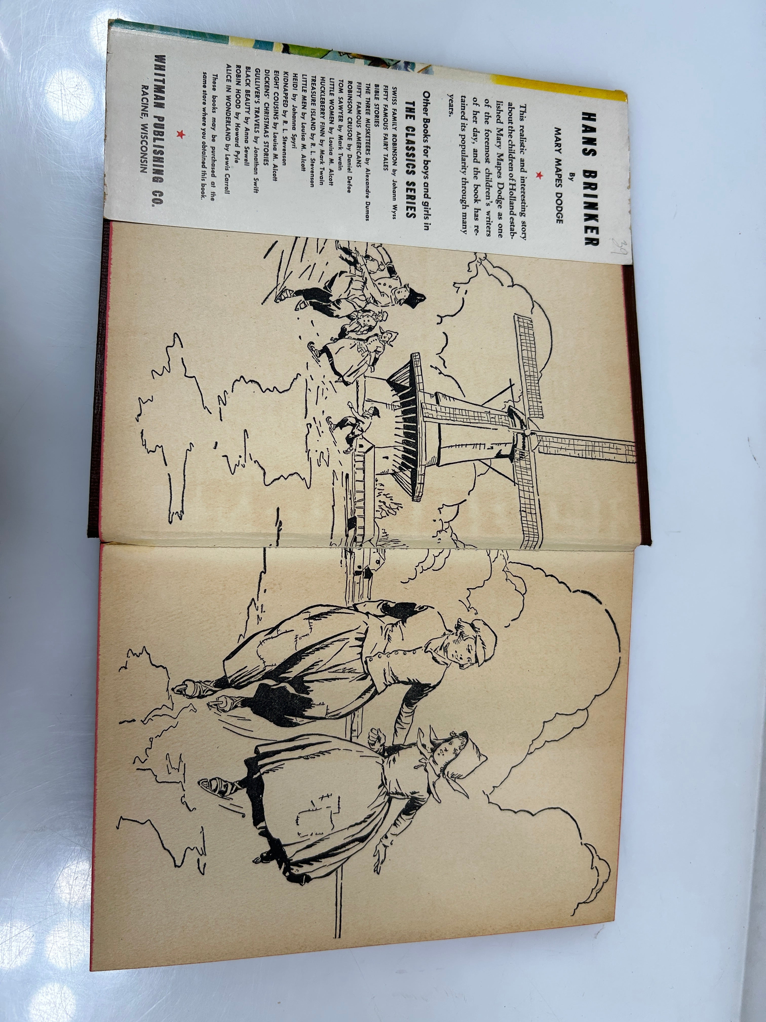 Hans Brinker or the Silver Skates by Mary Mapes Dodge Whitman 1945 HCDJ